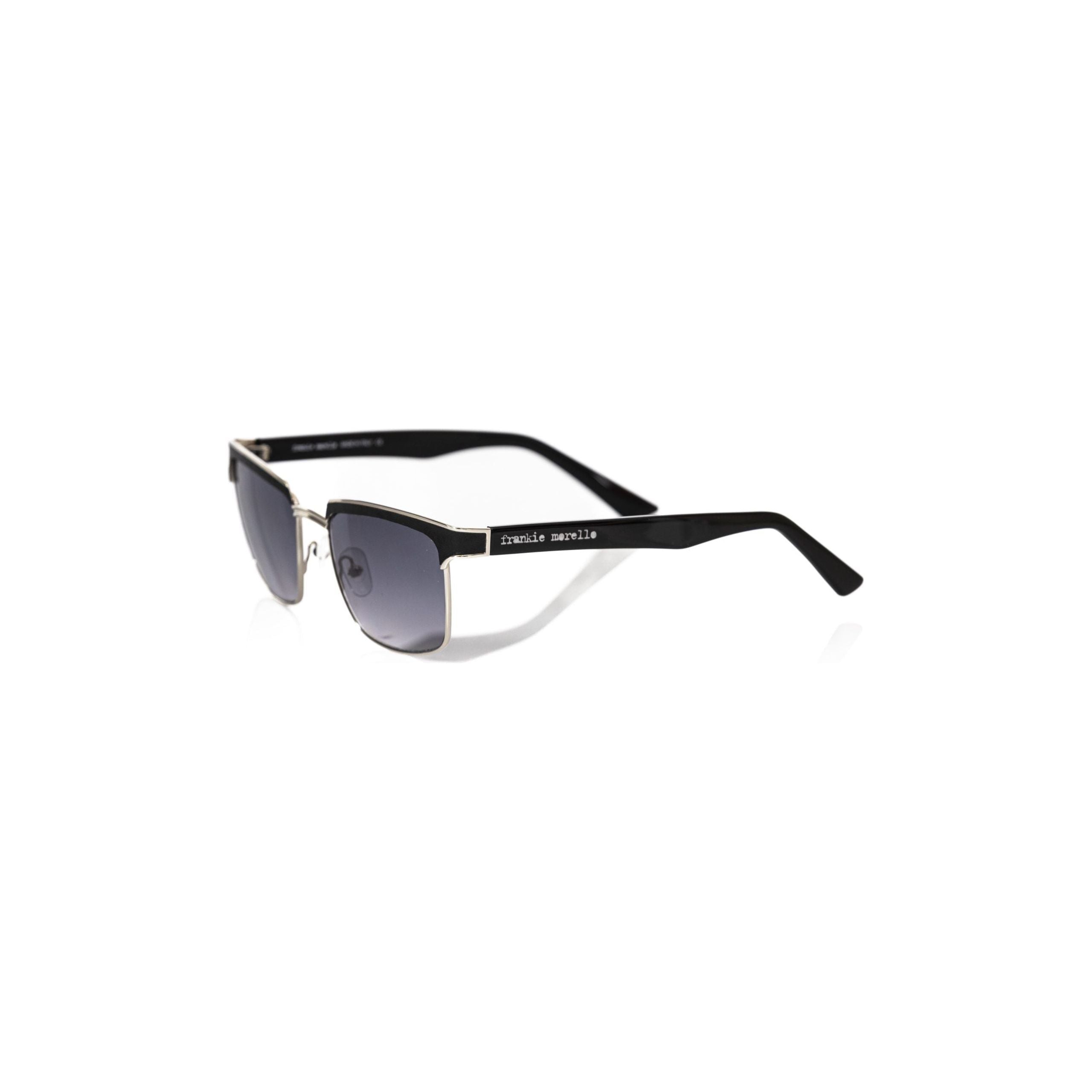 Frankie Morello Black Metallic Fiber Sunglass - Luxury Style