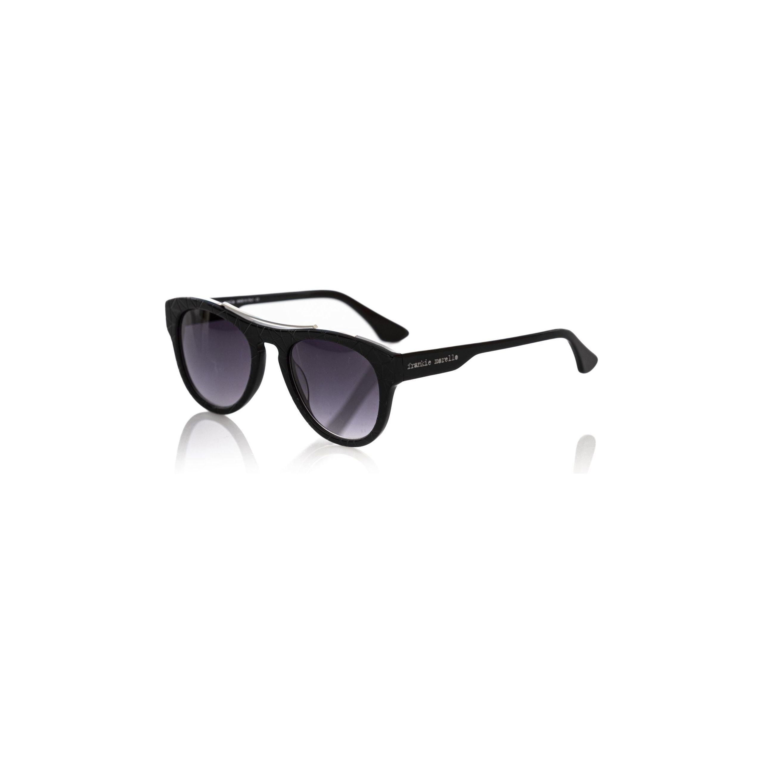 Frankie Morello Black Acetate Sunglass for Luxurious Style