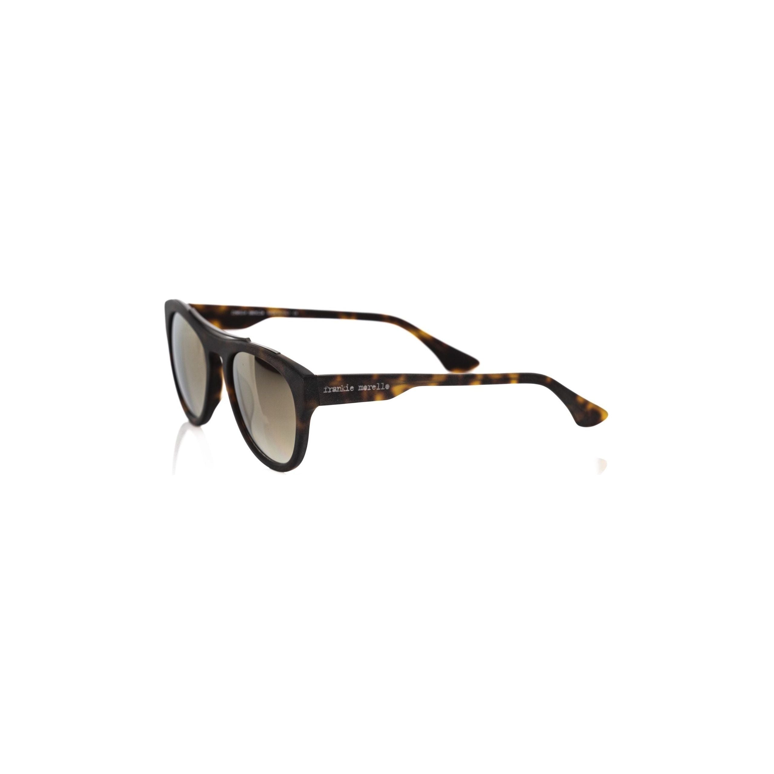 Frankie Morello Brown Acetate Sunglasses for Timeless Elegance