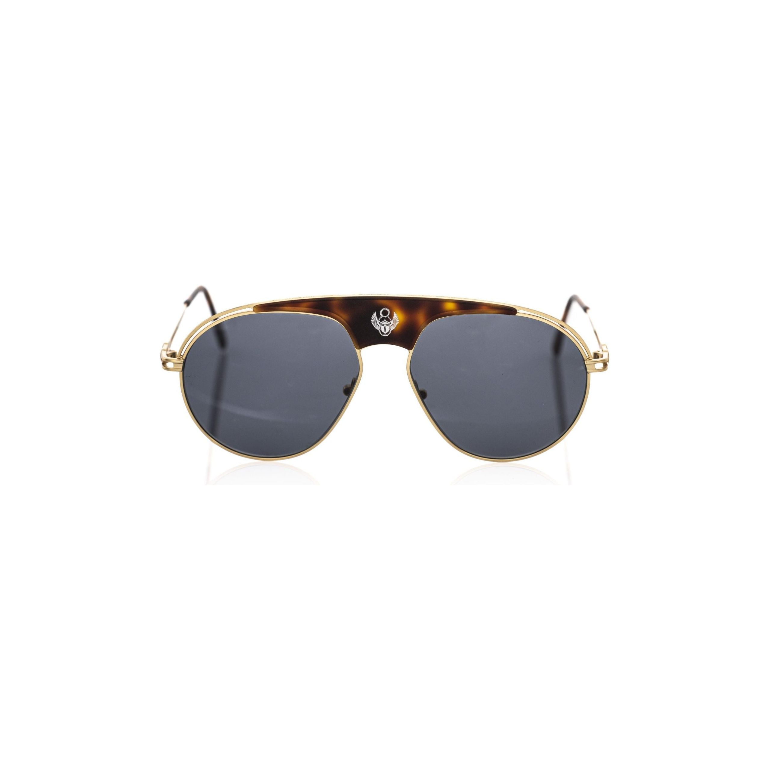 Frankie Morello Brown Metallic Sunglass with Black Lenses