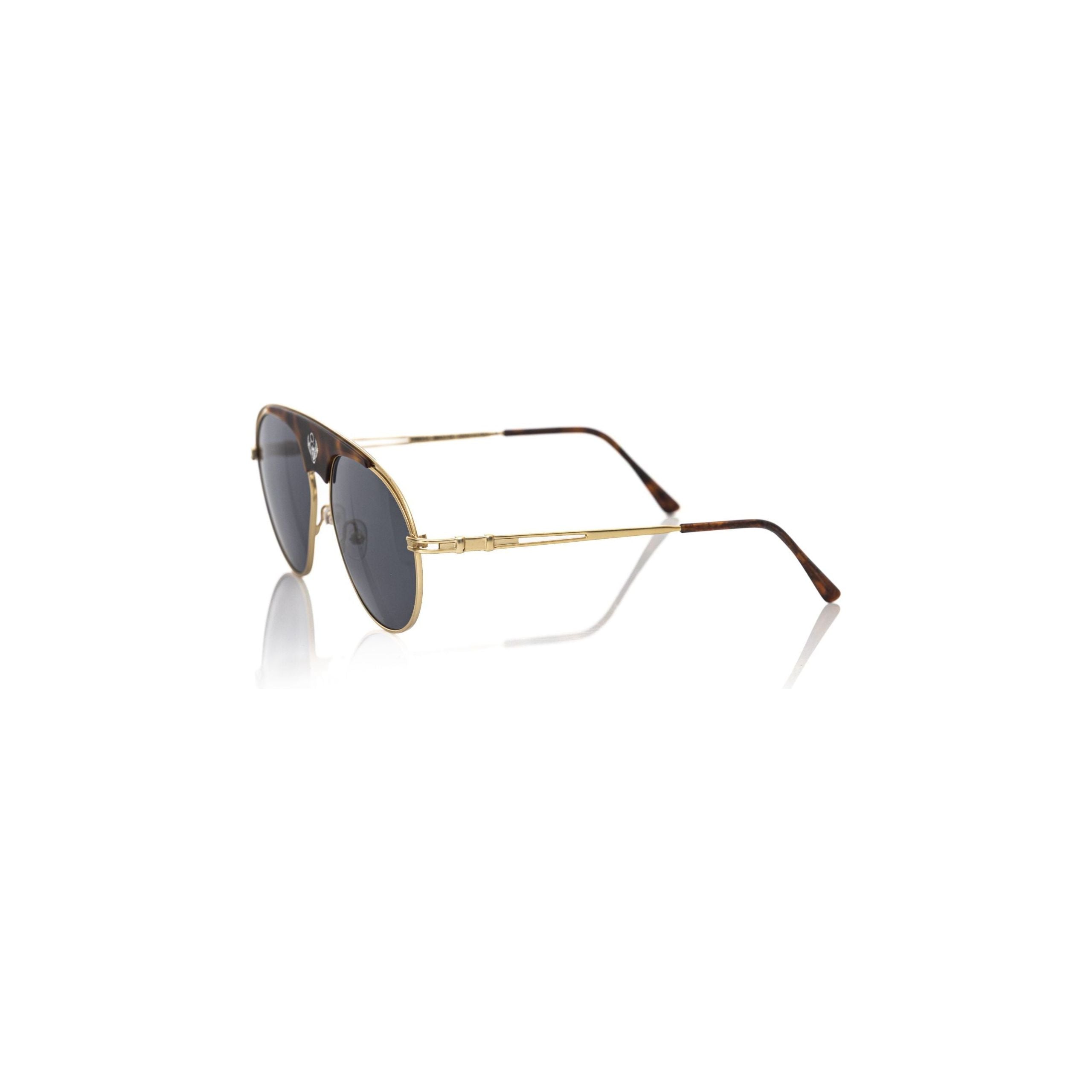 Frankie Morello Brown Metallic Sunglass with Black Lenses