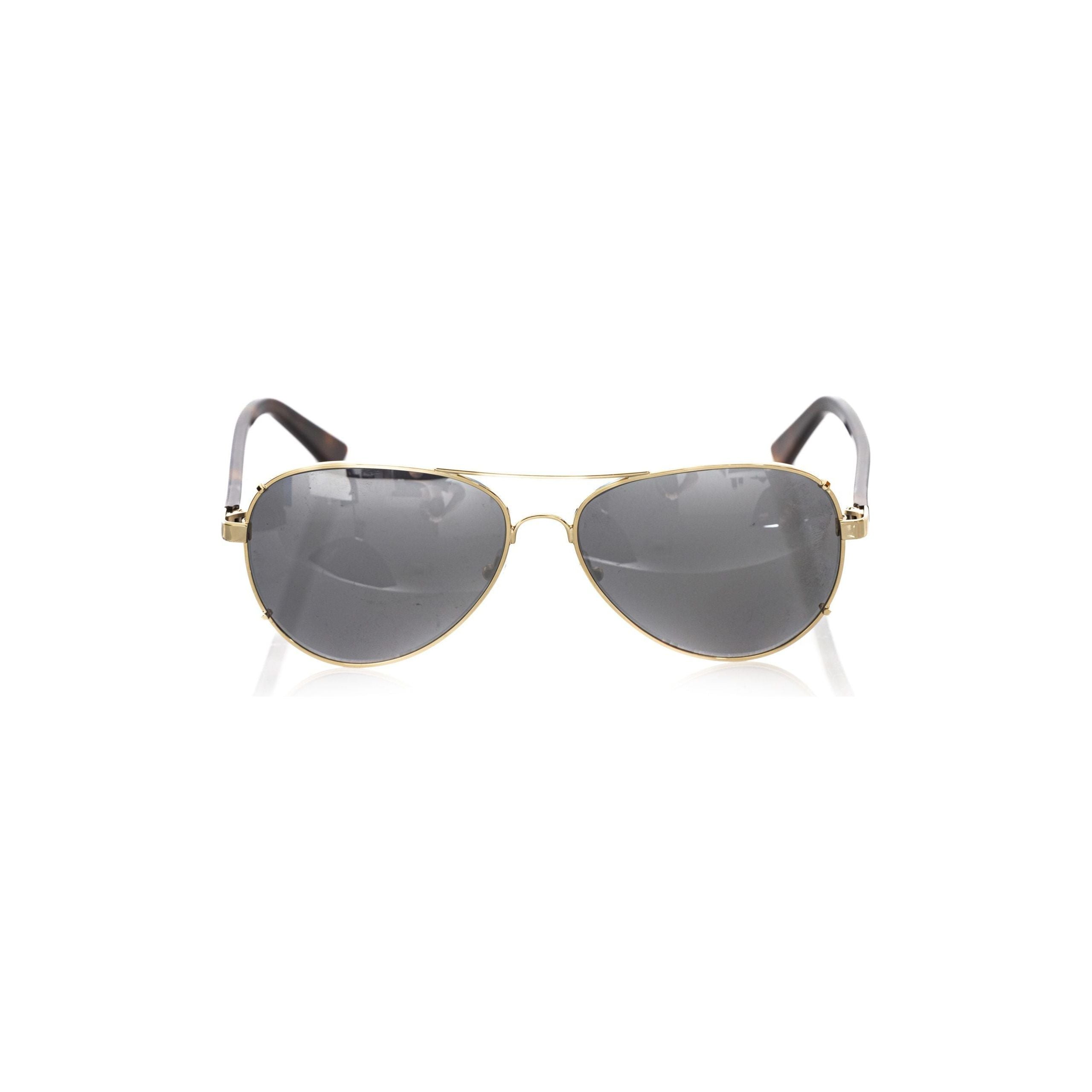Frankie Morello Gold Metallic Fiber Sunglass Statement Piece