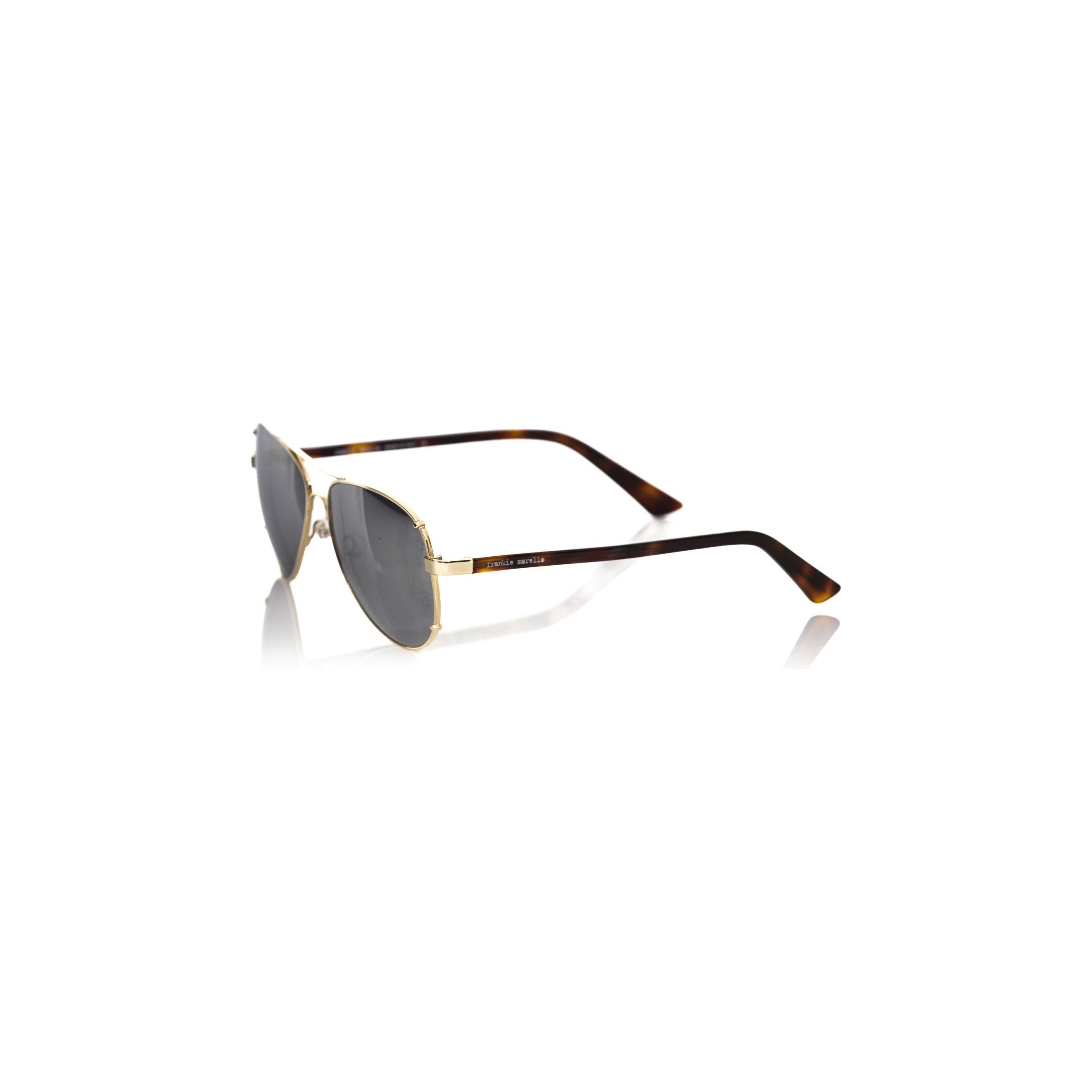 Frankie Morello Gold Metallic Fiber Sunglass Statement Piece