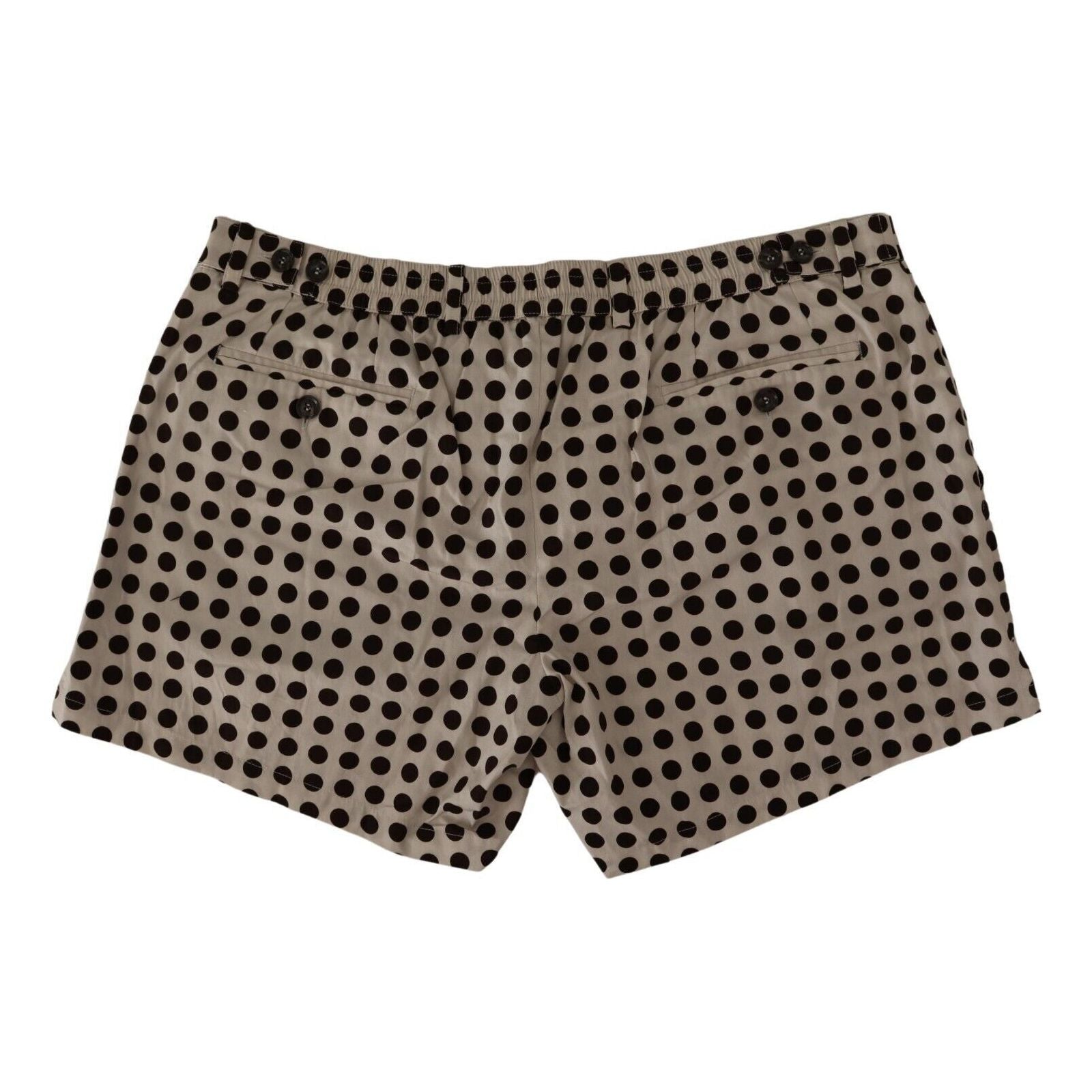 Dolce & Gabbana Black Cotton Polka Dot Shorts Luxurious Fit