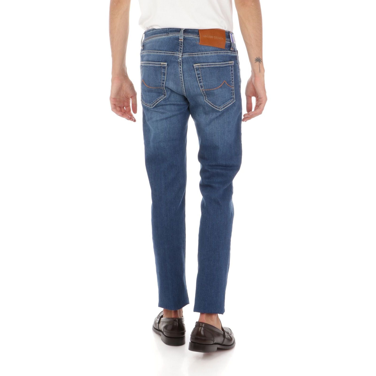 Jacob Cohen Blue Cotton Slim Jeans for Elevated Style