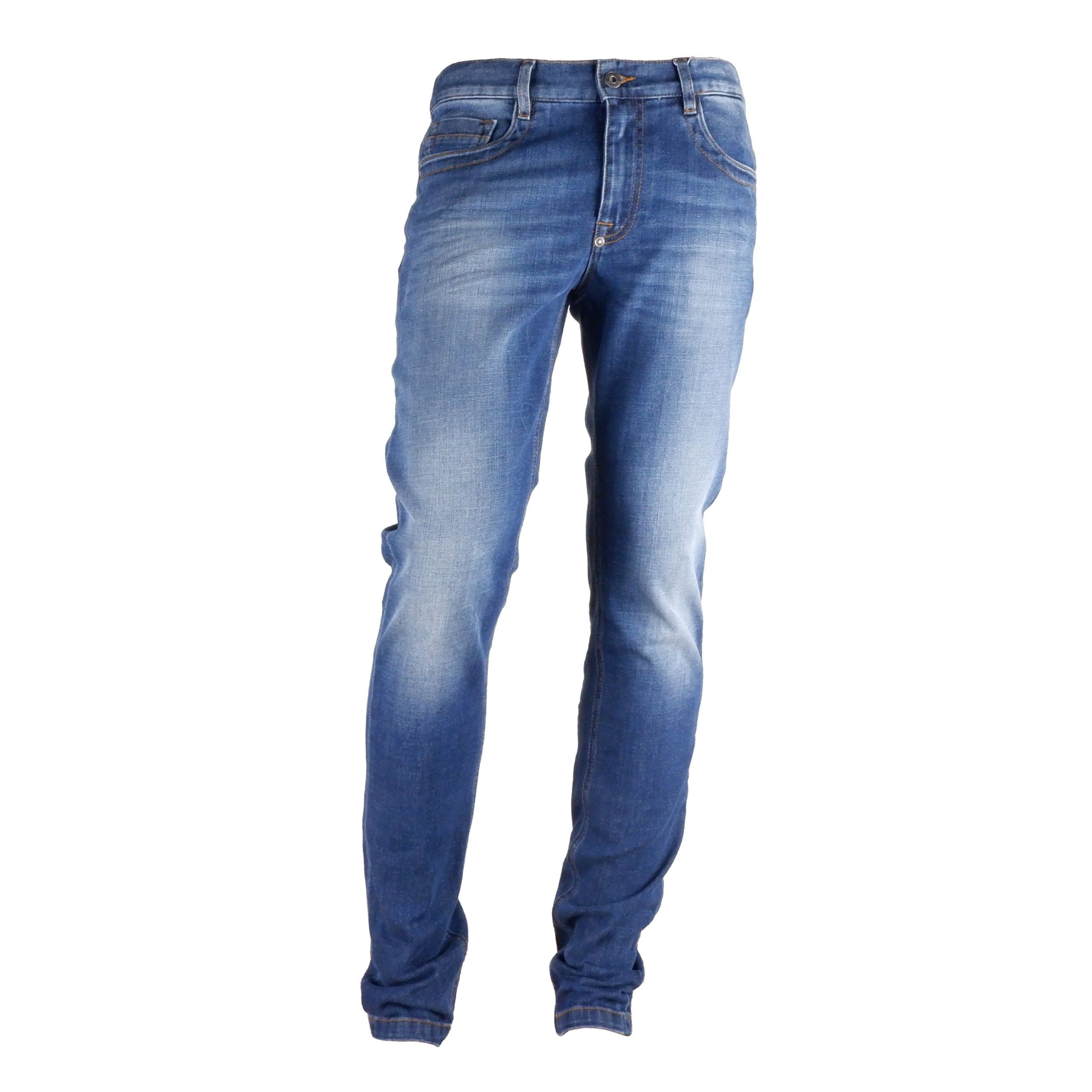 Bikkembergs Dark Blue Cotton Stretch Regular Fit Jeans