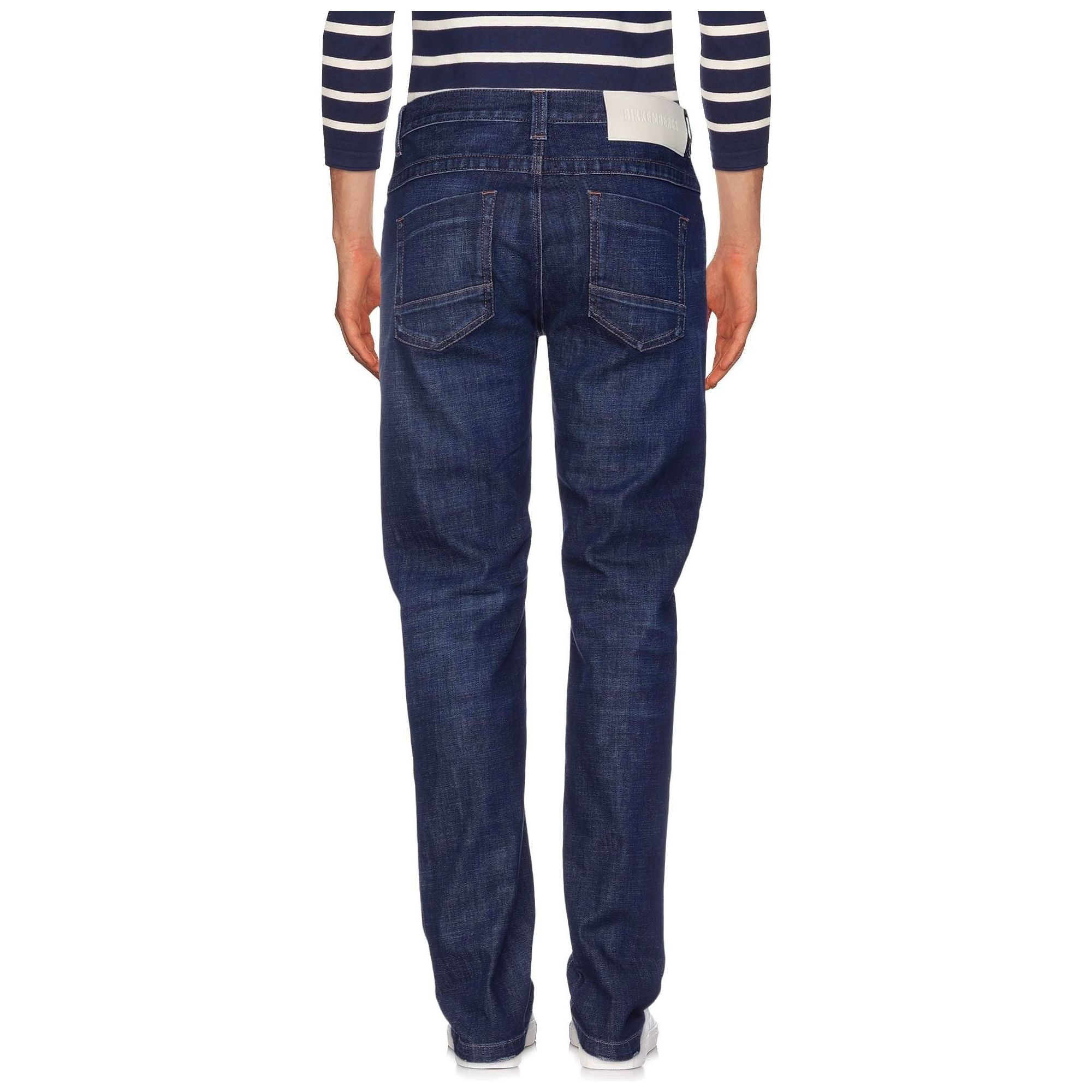 Bikkembergs Blue Cotton Jeans for Elevated Style