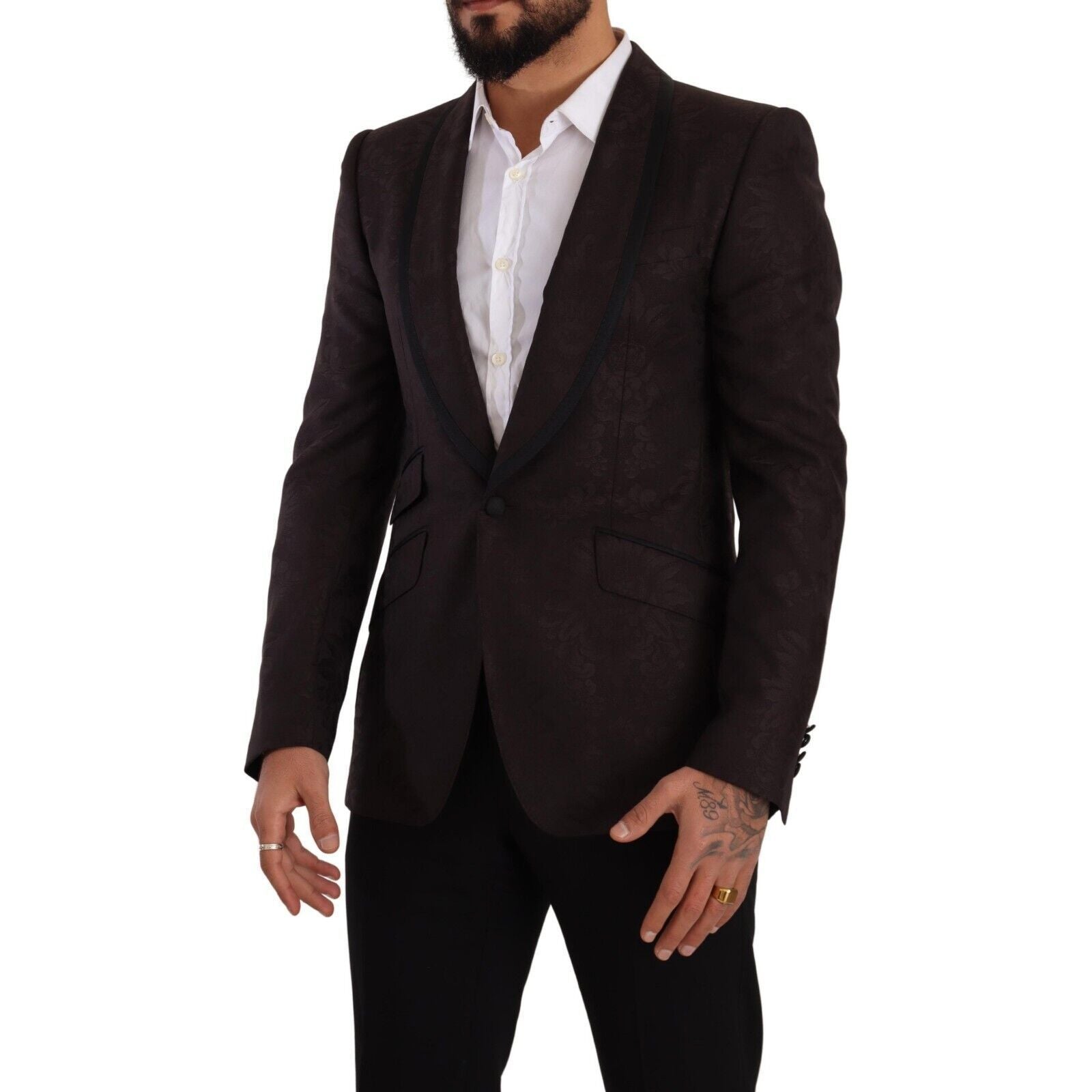 Dolce & Gabbana Navy Virgin Wool Single-Breasted Blazer