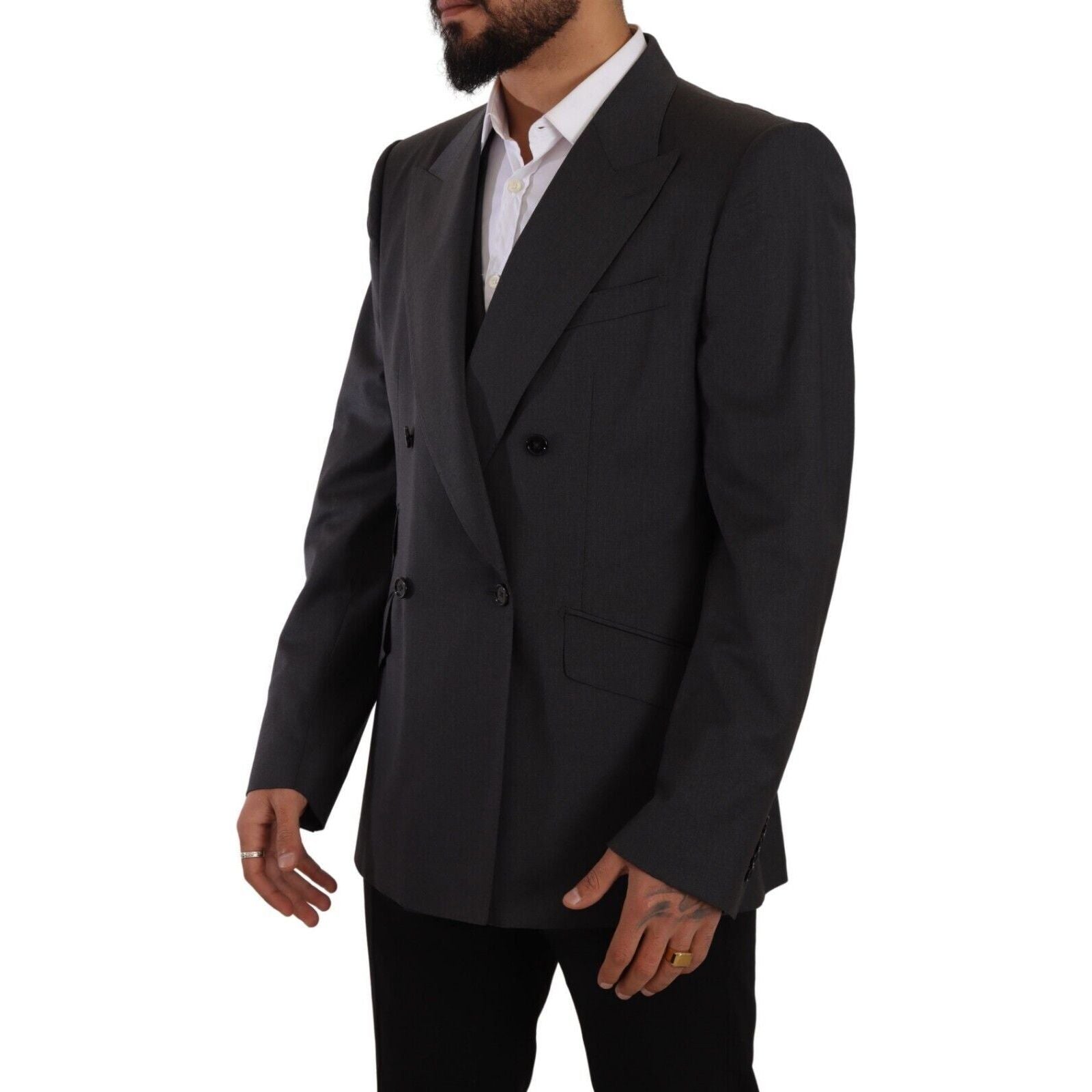 Dolce & Gabbana Gray Wool Blend Sicilia Suit