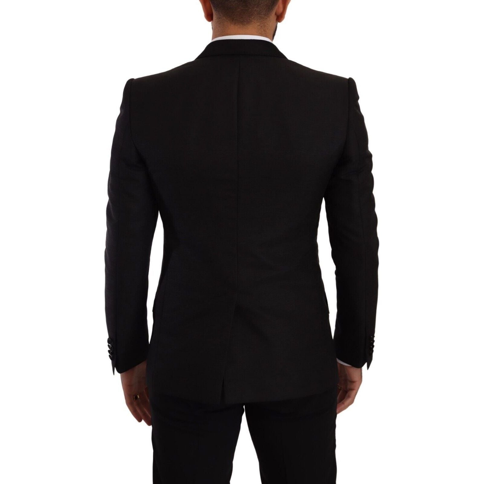 Dolce & Gabbana Black Wool Suit Ensemble