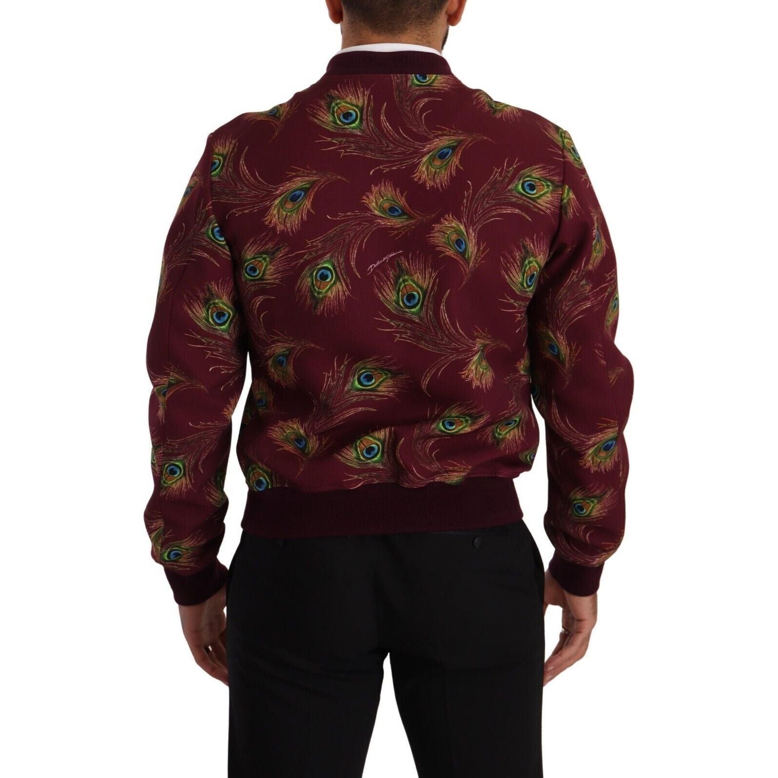 Dolce & Gabbana Radiant Red Silk Bomber Jacket