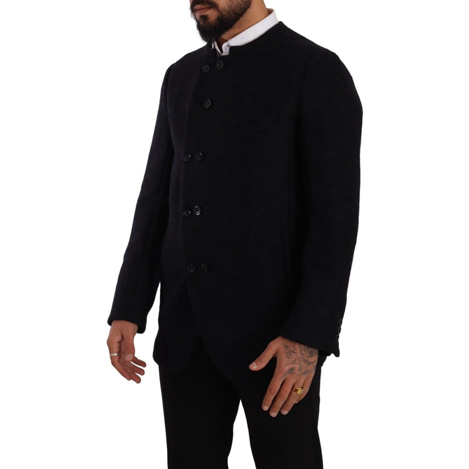 Dolce & Gabbana Dark Grey Alpaca Blend Jacket