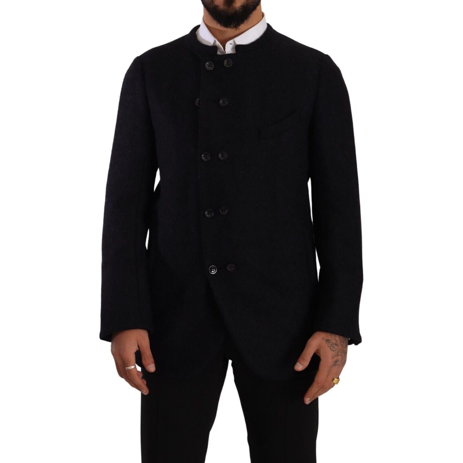 Dolce & Gabbana Dark Grey Alpaca Blend Jacket