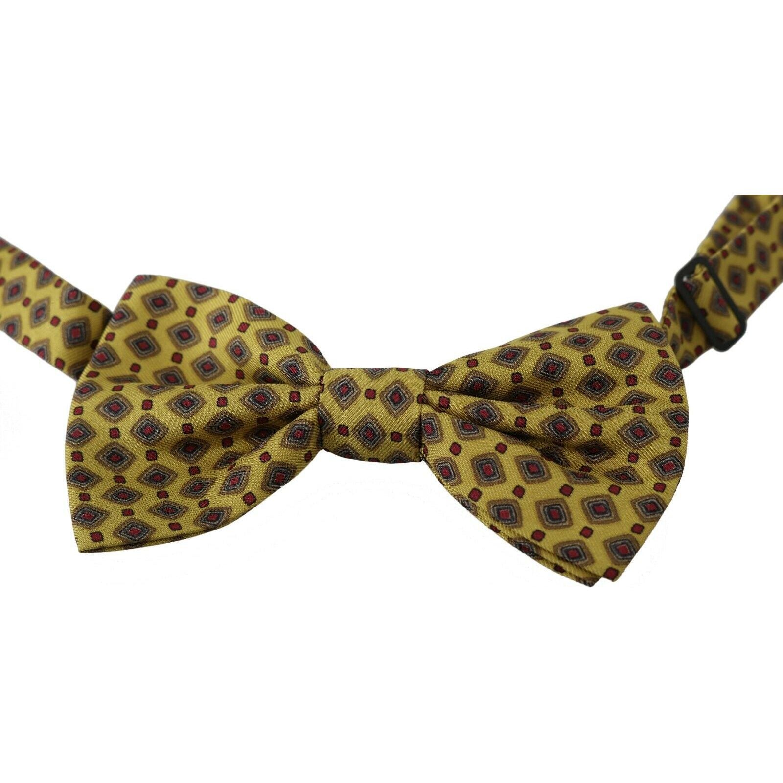 Dolce & Gabbana Yellow Silk Bow Tie Accessory