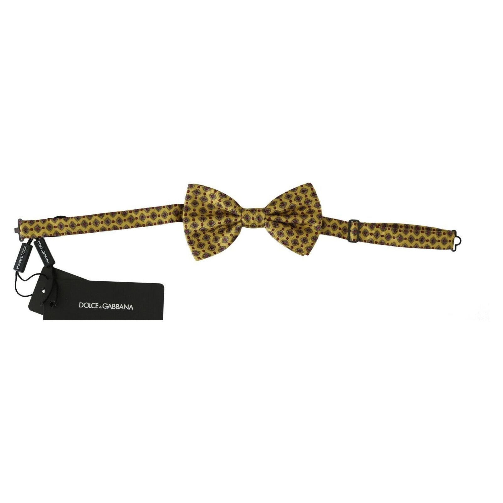 Dolce & Gabbana Yellow Silk Bow Tie Accessory