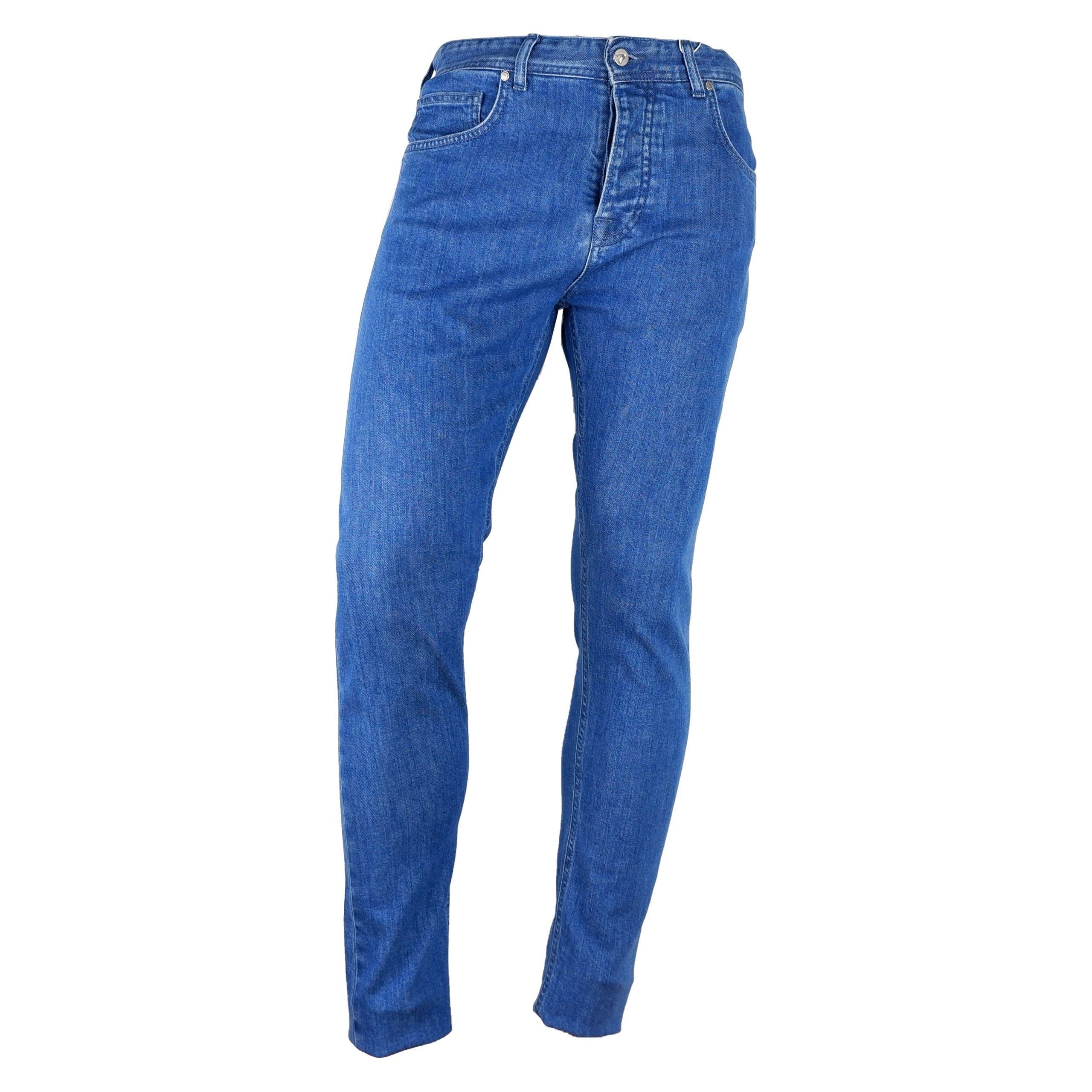 Aquascutum Light Blue Cotton Jeans for Effortless Elegance