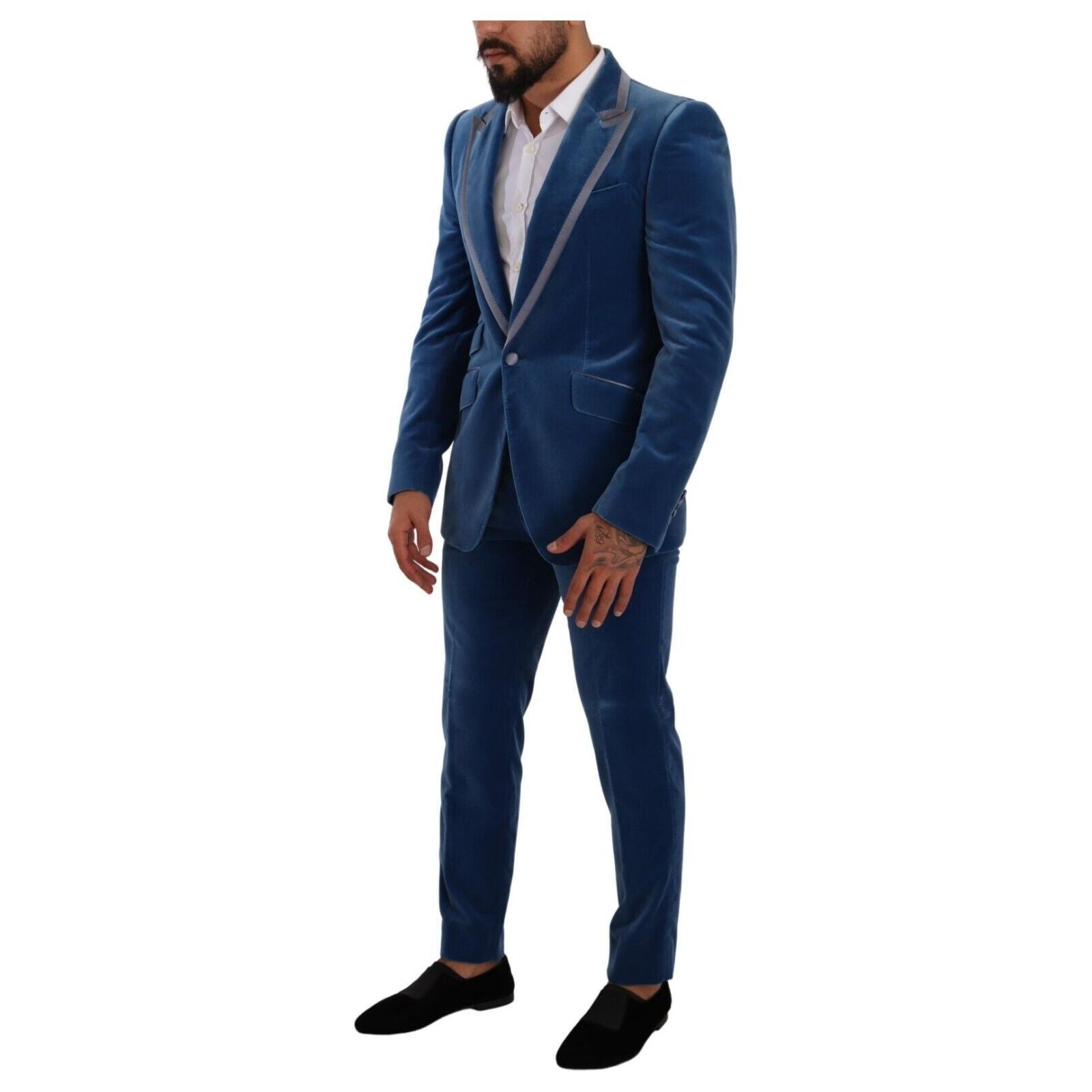 Dolce & Gabbana Blue Velvet Slim Fit Suit