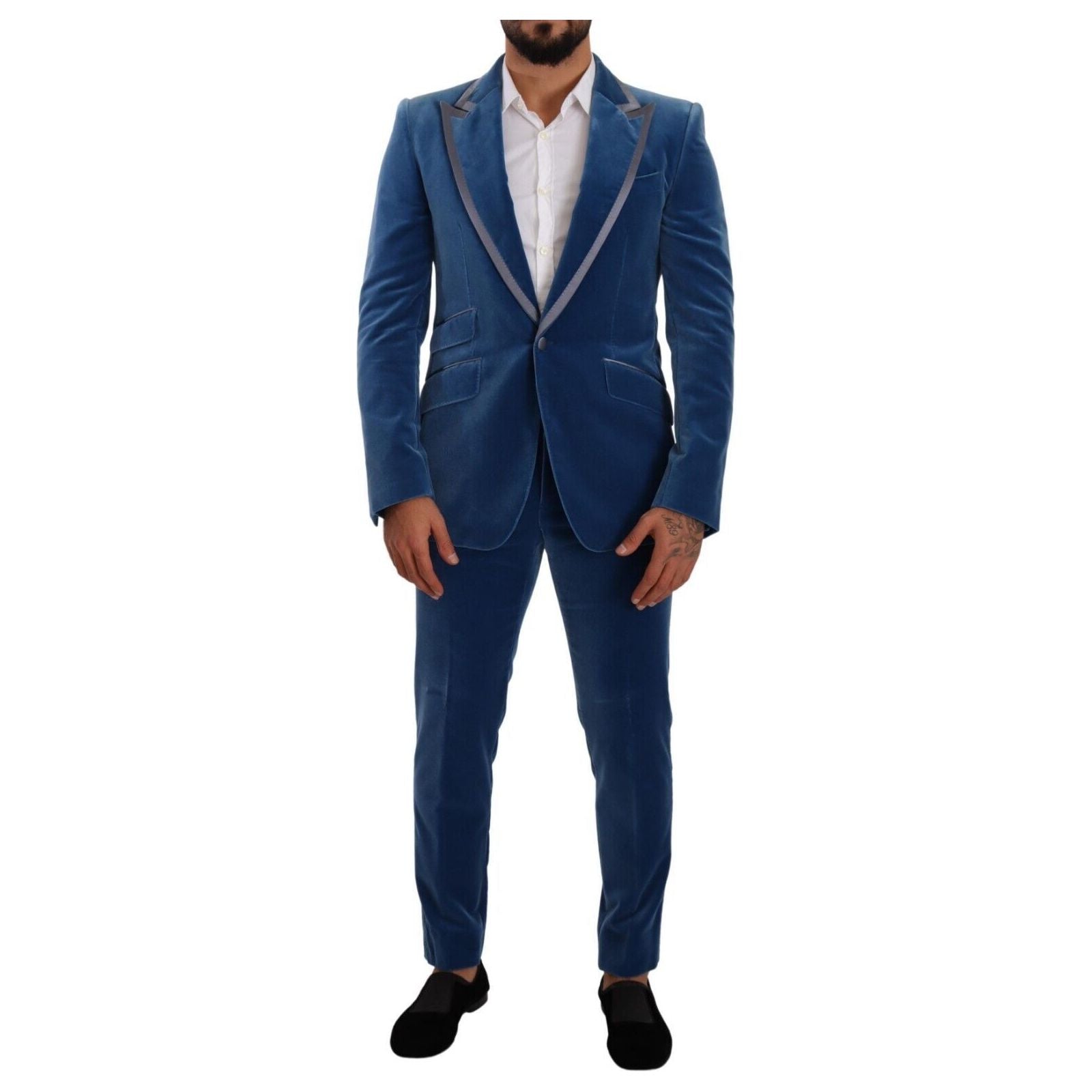 Dolce & Gabbana Blue Velvet Slim Fit Suit