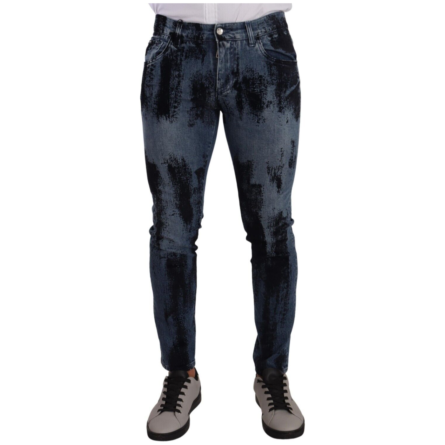 Dolce & Gabbana Blue Stretch Denim Skinny Jeans