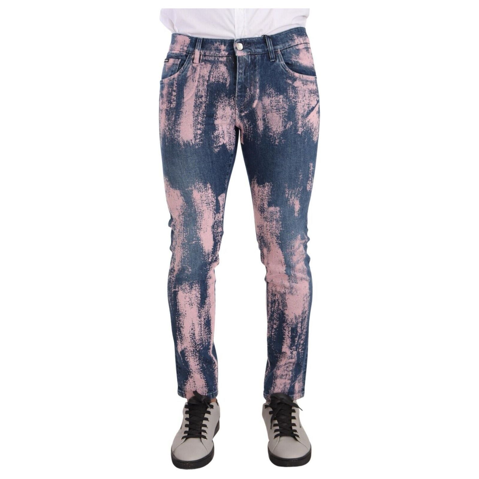 Dolce & Gabbana Blue Tie Dye Denim Jeans