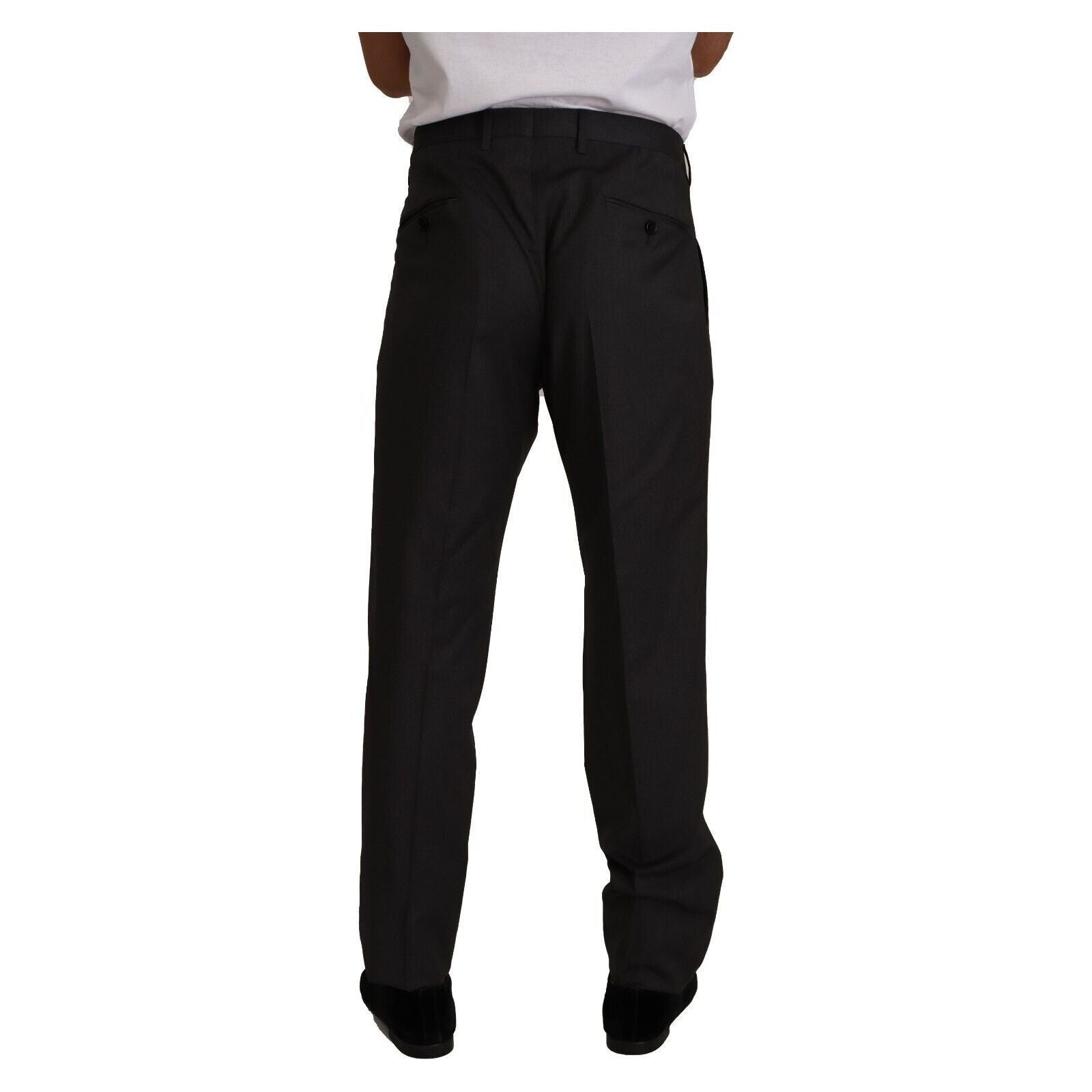 Dolce & Gabbana Grey Wool Dress Trousers for Luxury Style