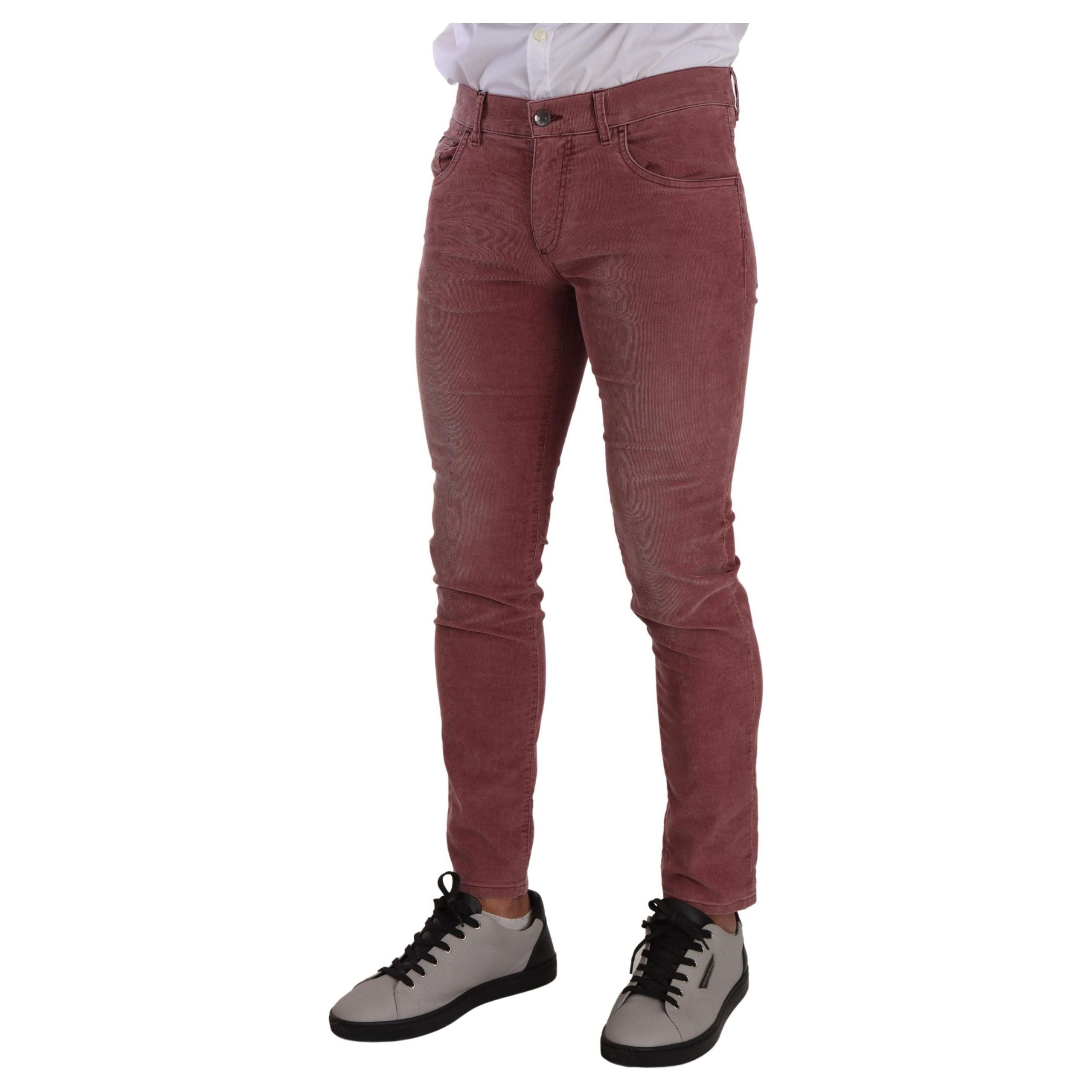 Dolce & Gabbana Brown Corduroy Slim Fit Jeans