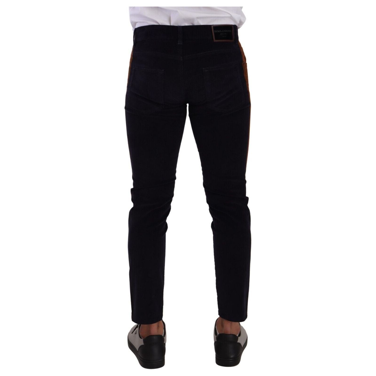 Dolce & Gabbana Dark Blue Cotton Denim Trousers