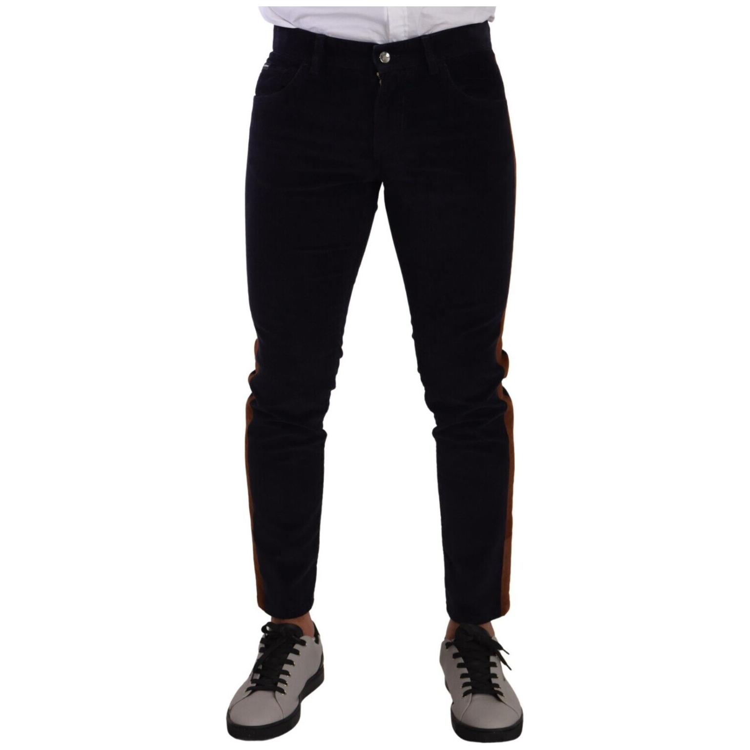 Dolce & Gabbana Dark Blue Cotton Denim Trousers