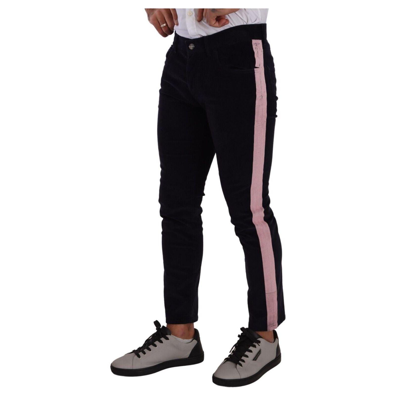 Dolce & Gabbana Navy Corduroy Skinny Jeans