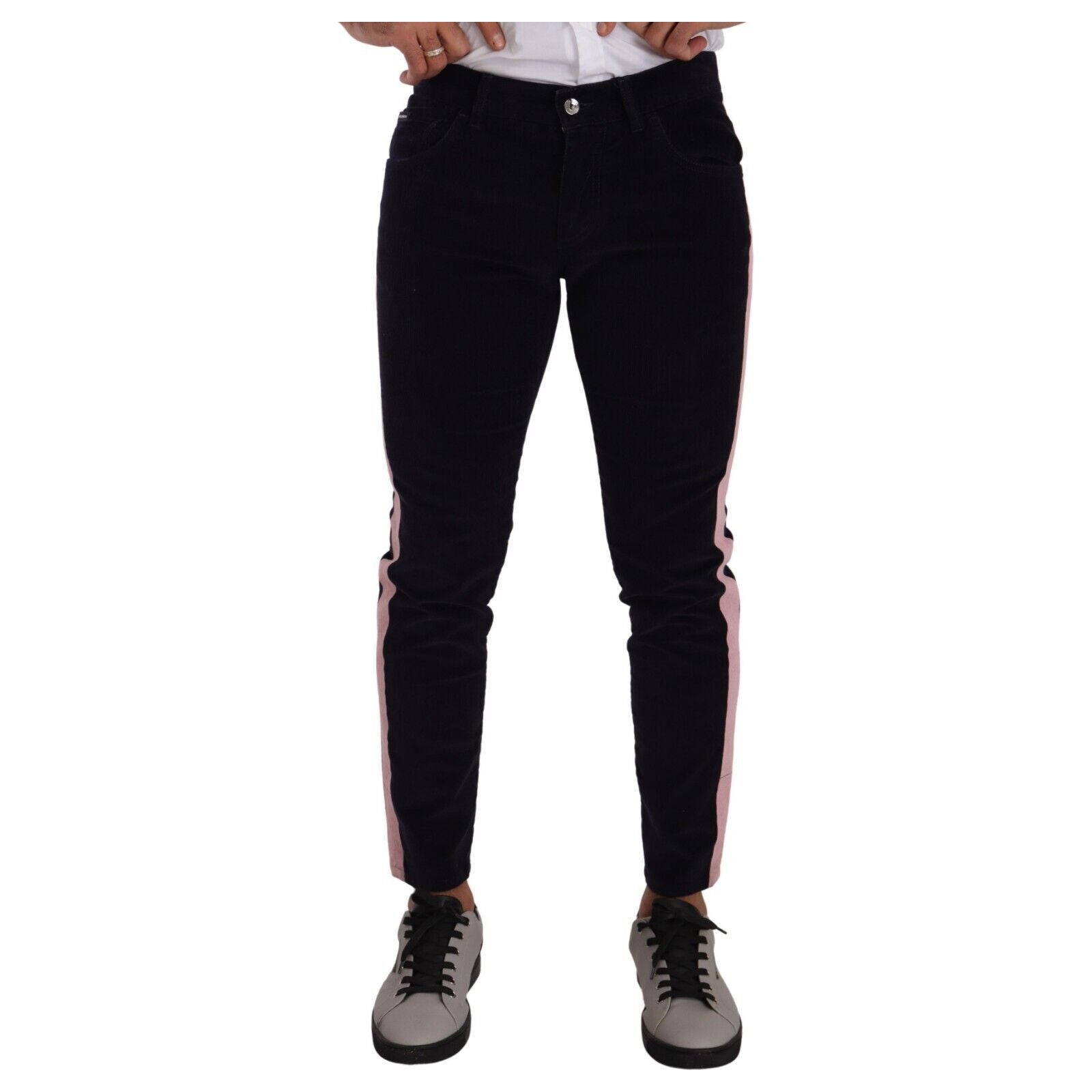 Dolce & Gabbana Navy Corduroy Skinny Jeans