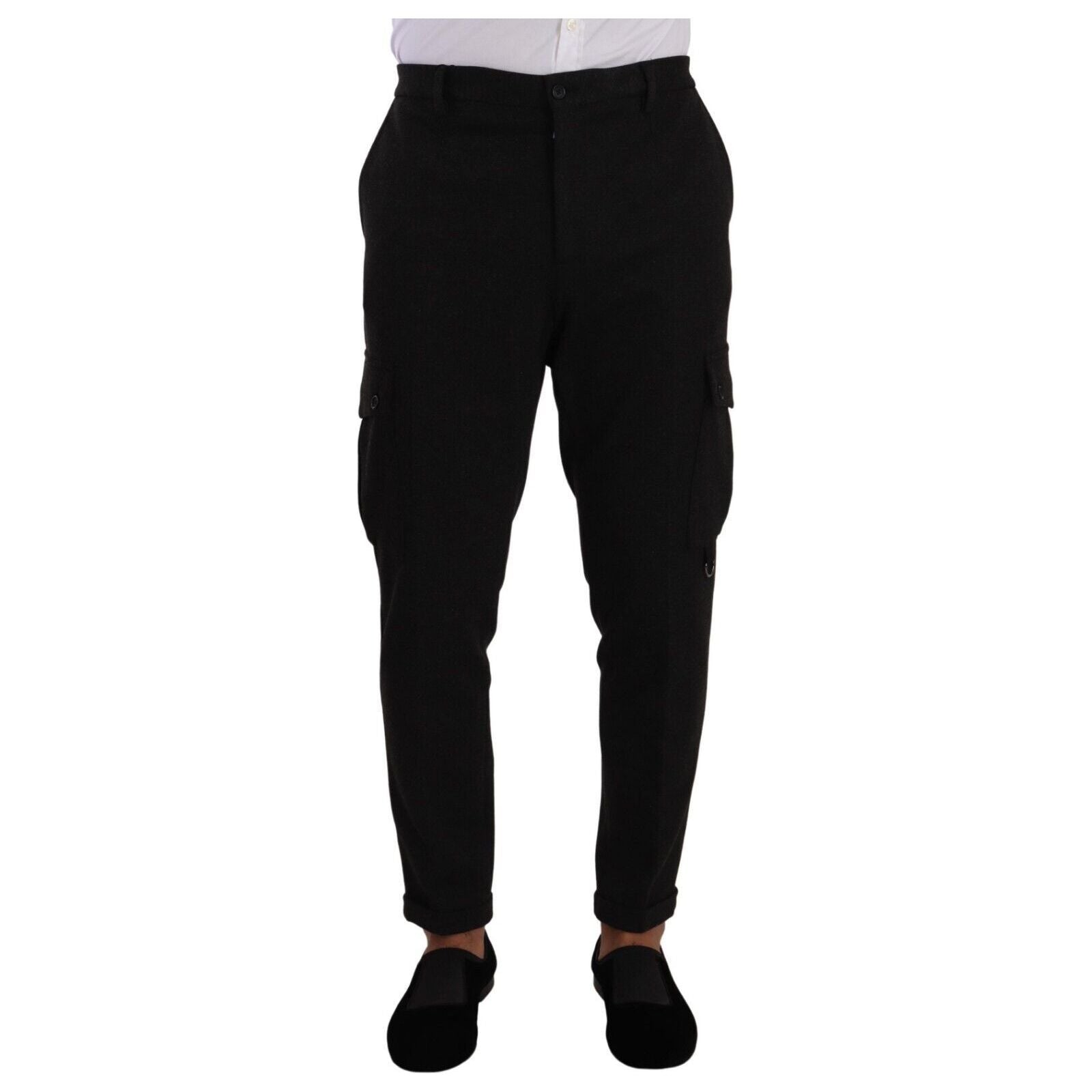 Dolce & Gabbana Timeless Black Cotton Cargo Pants