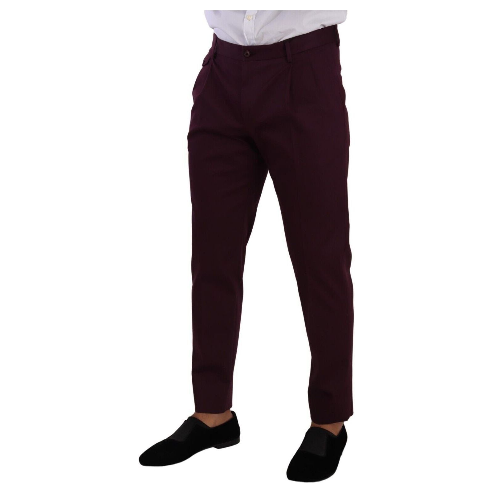 Dolce & Gabbana Purple Cotton Chinos for the Modern Aficionado