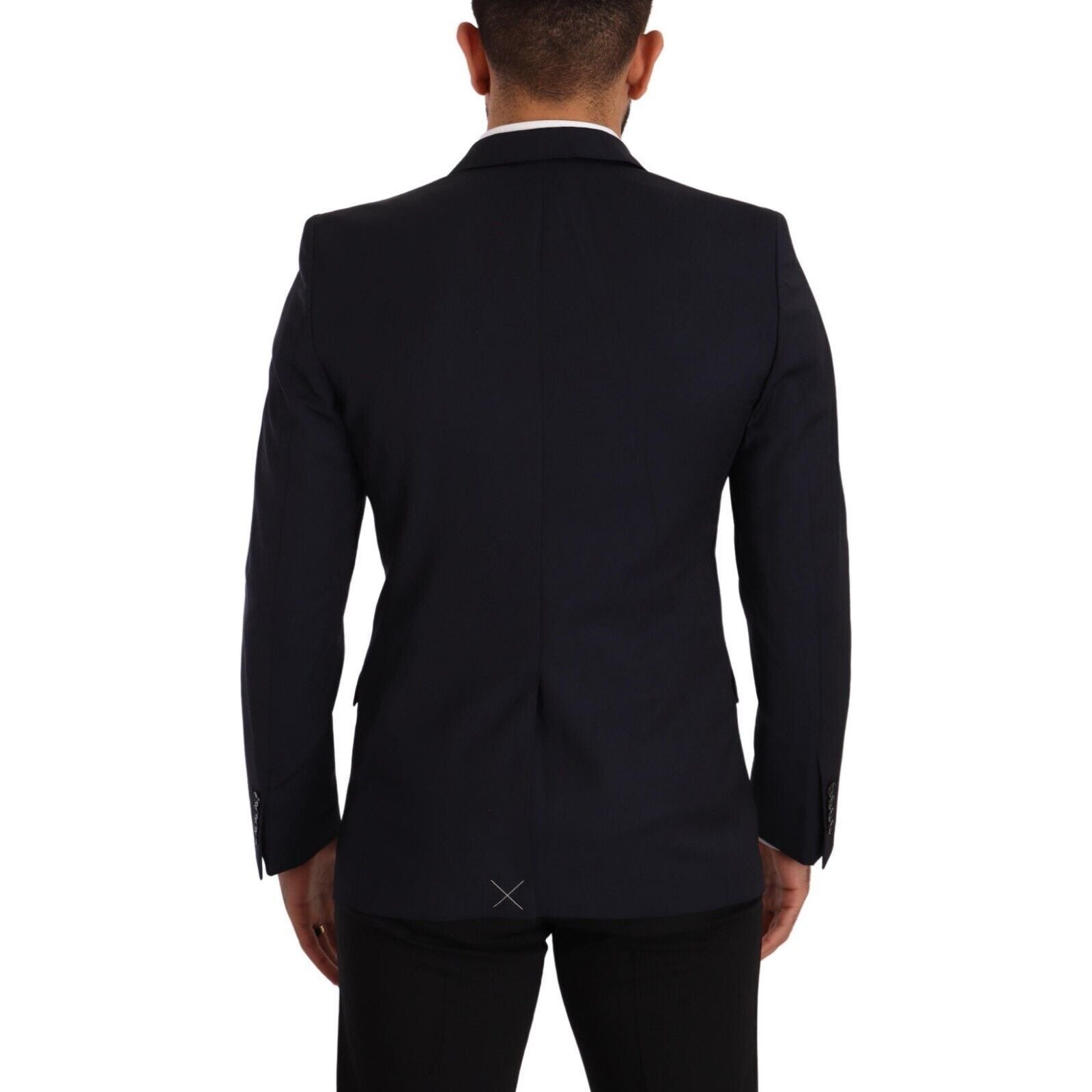 Dolce & Gabbana Navy Wool Slim Fit Blazer