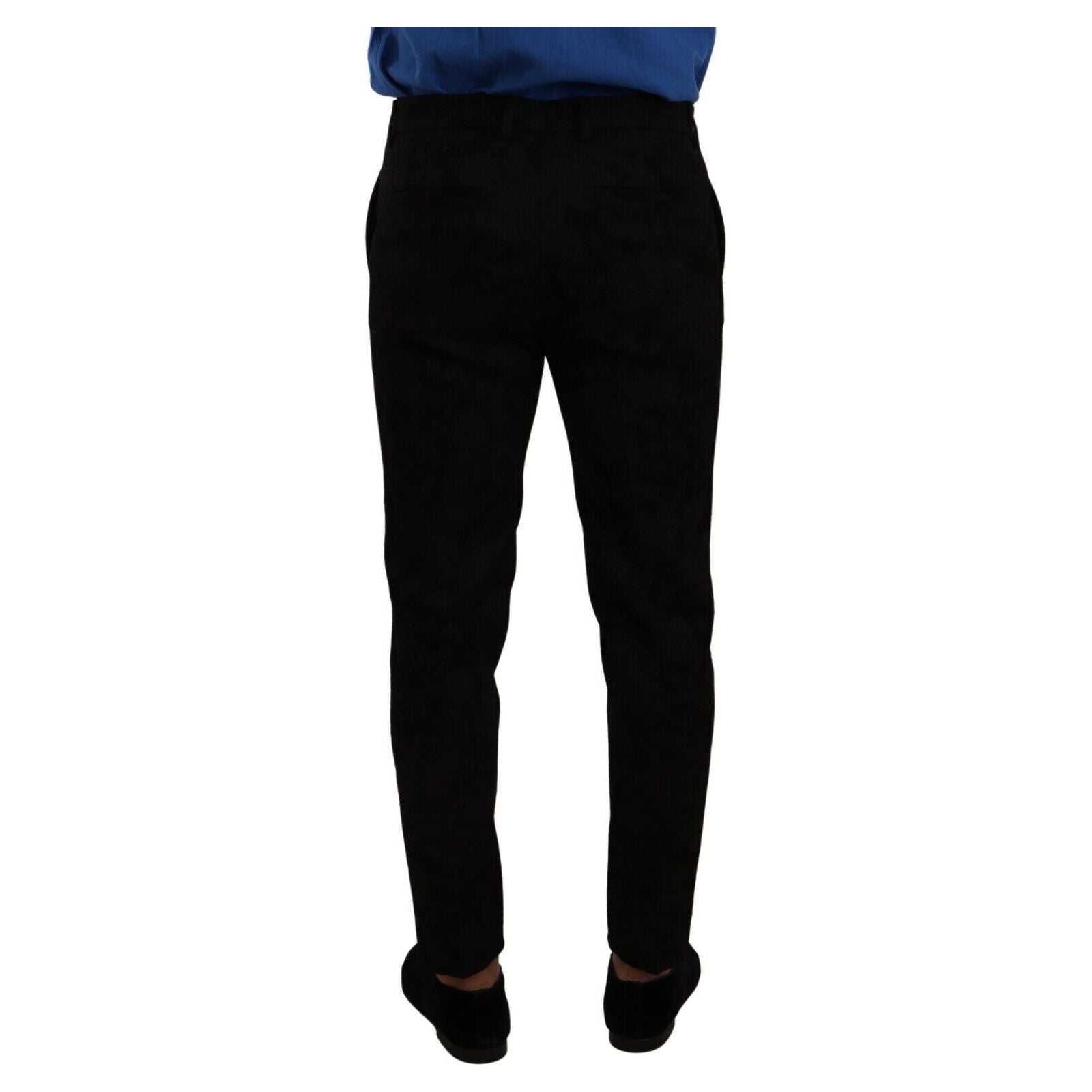Dolce & Gabbana Black Brocade Dress Pants
