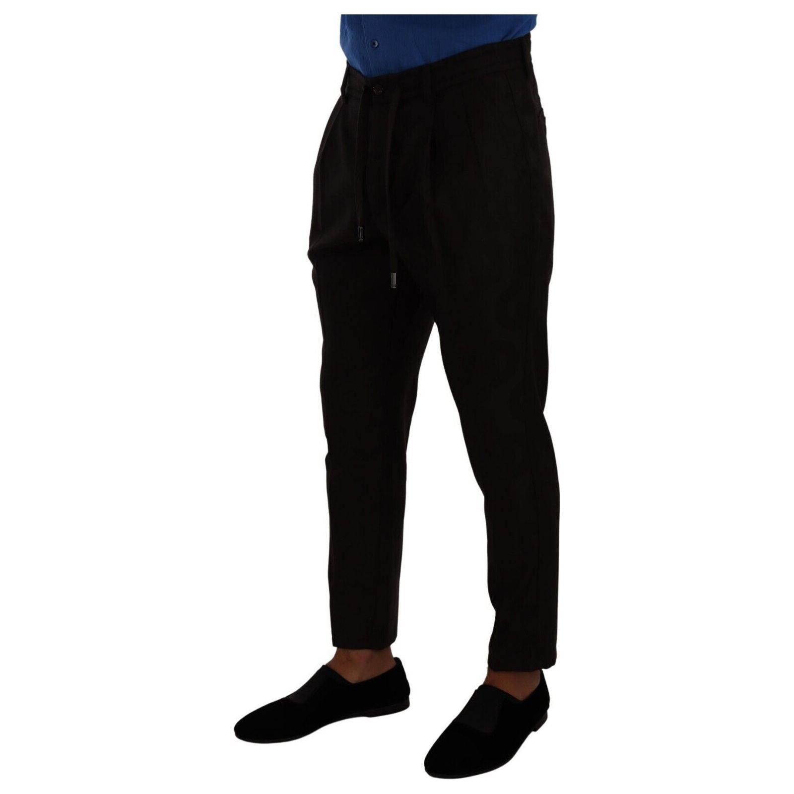 Dolce & Gabbana Burgundy Wool Jogger Pants