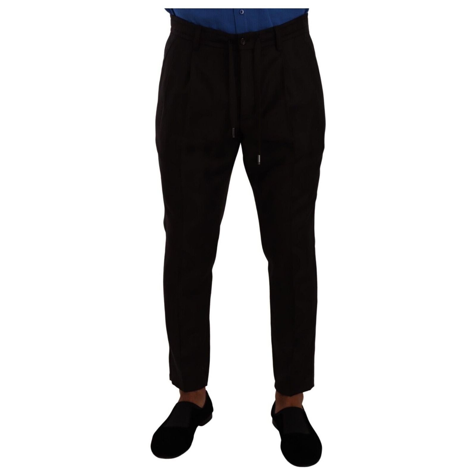 Dolce & Gabbana Burgundy Wool Jogger Pants