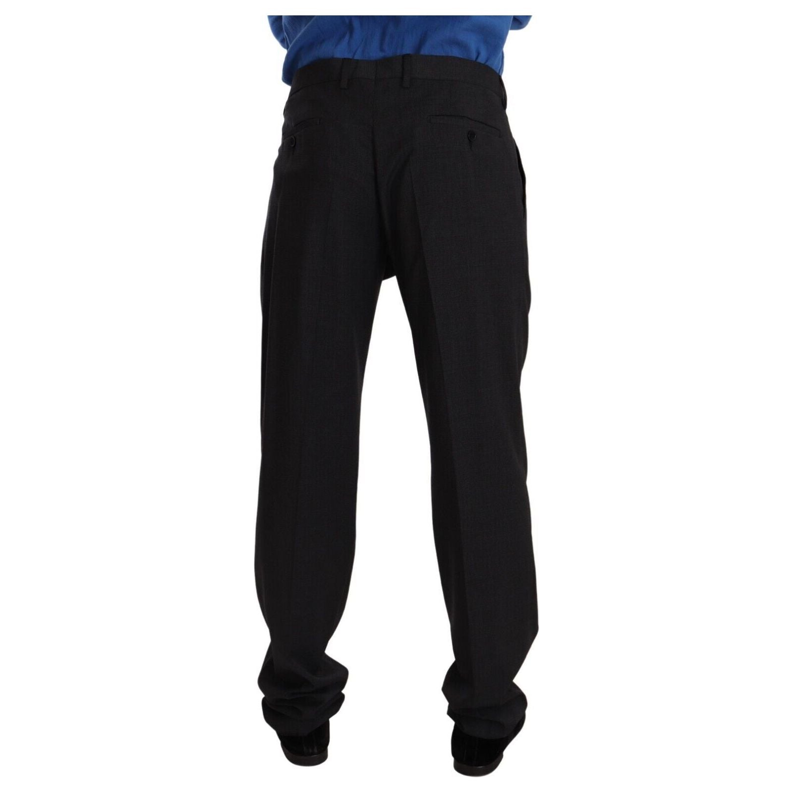 Dolce & Gabbana Gray Virgin Wool Formal Trousers