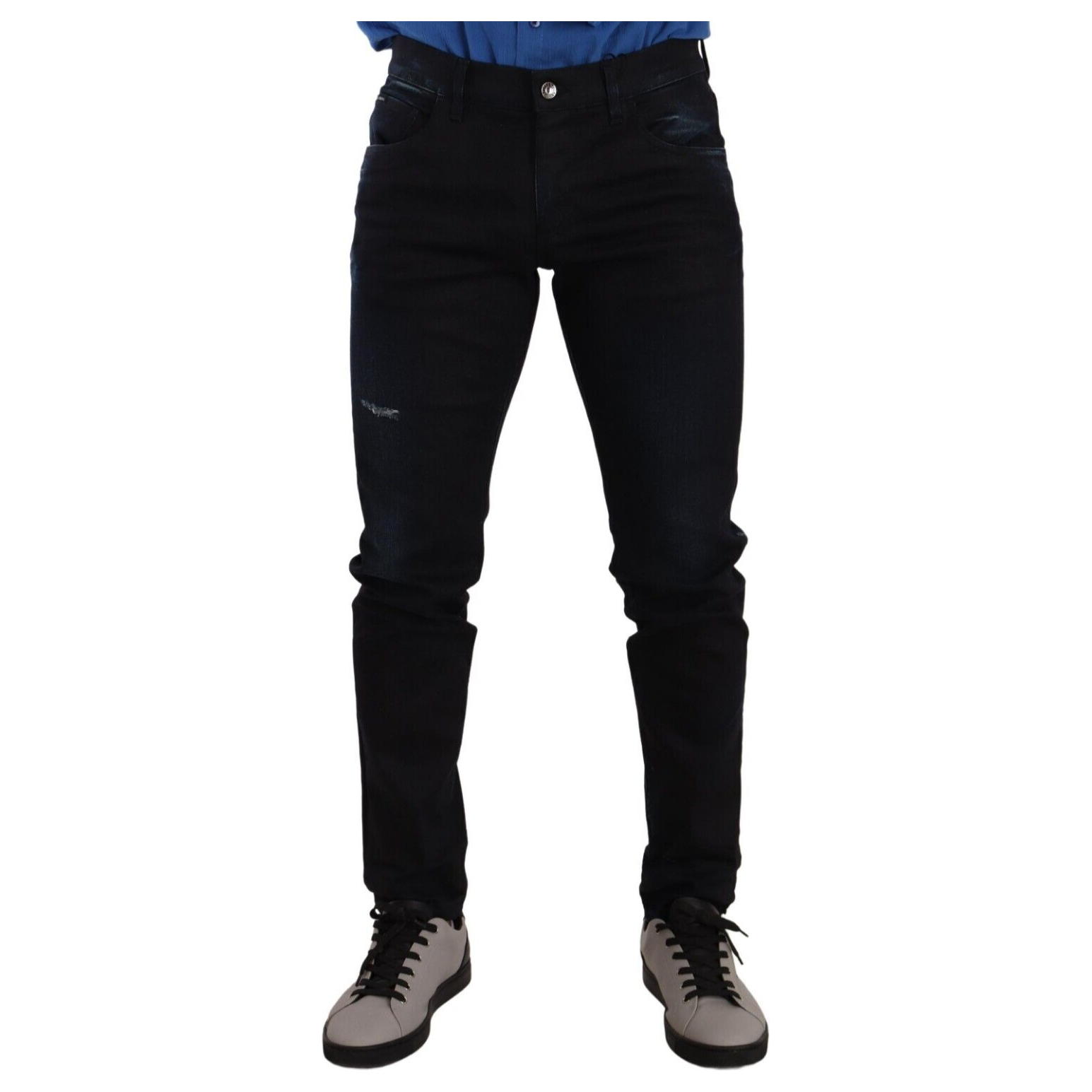 Dolce & Gabbana Dark Blue Denim Slim Fit Jeans