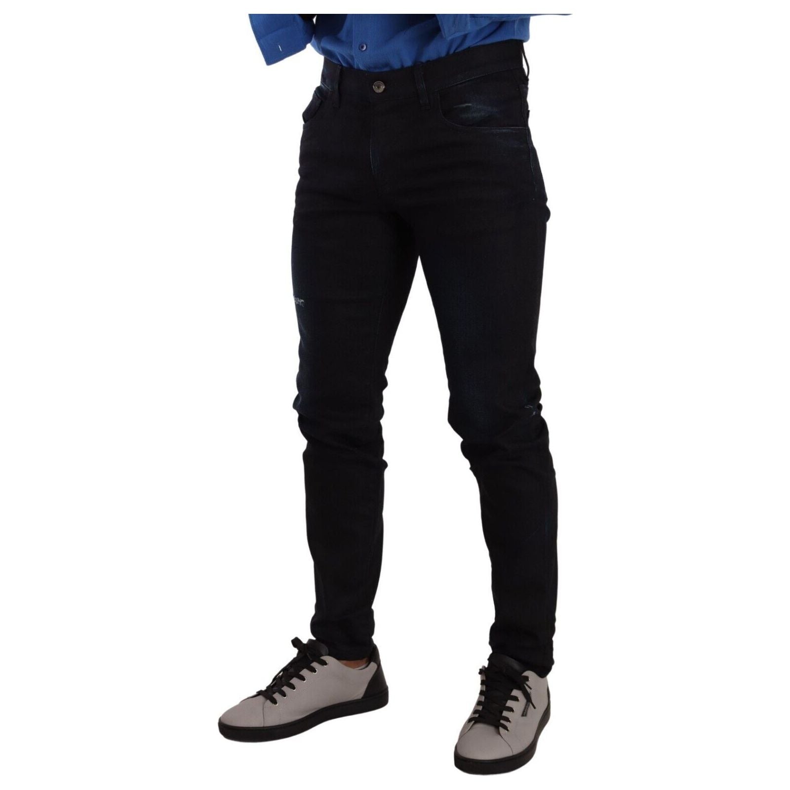 Dolce & Gabbana Dark Blue Denim Slim Fit Jeans