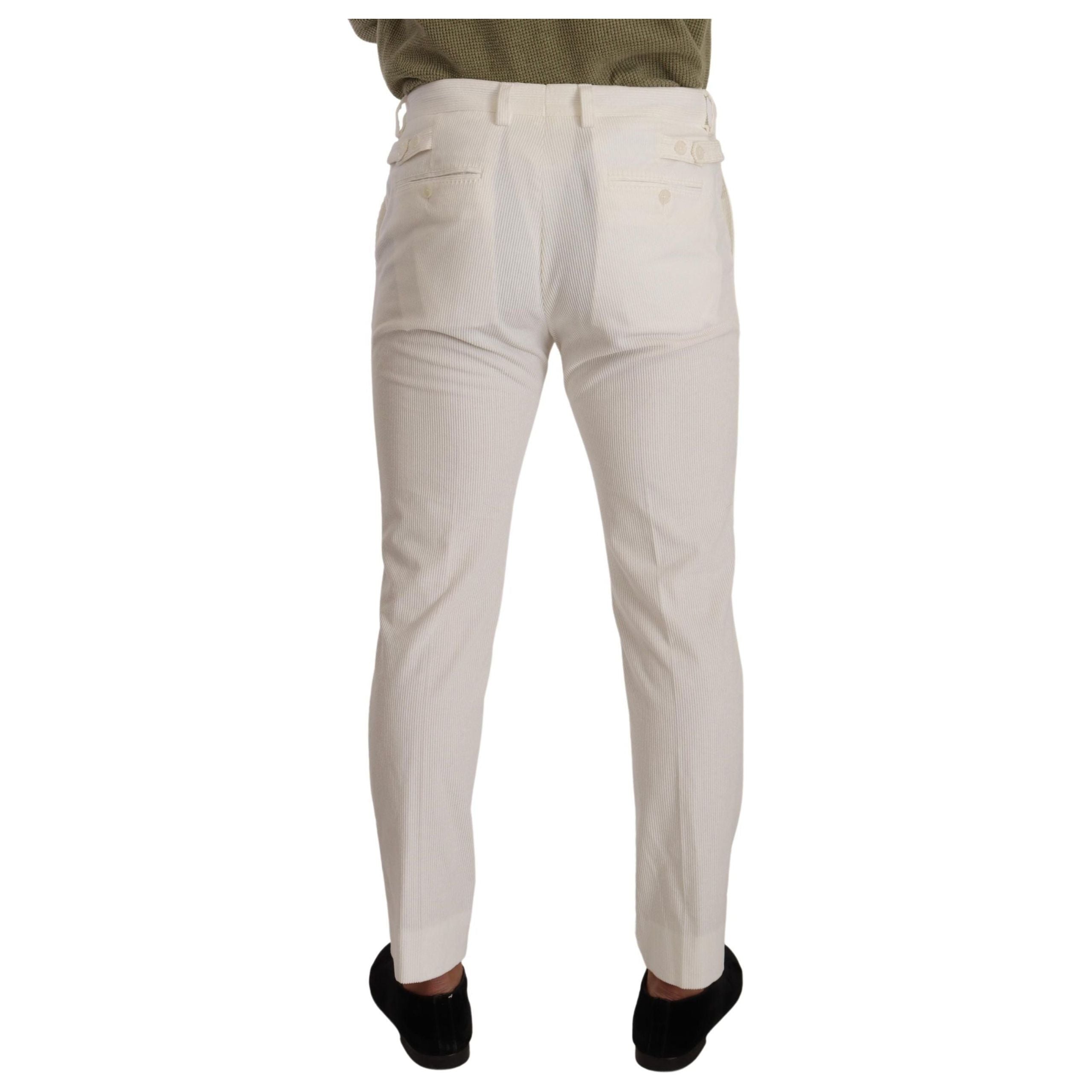 Dolce & Gabbana Navy Cotton Trousers for Luxury Wear
