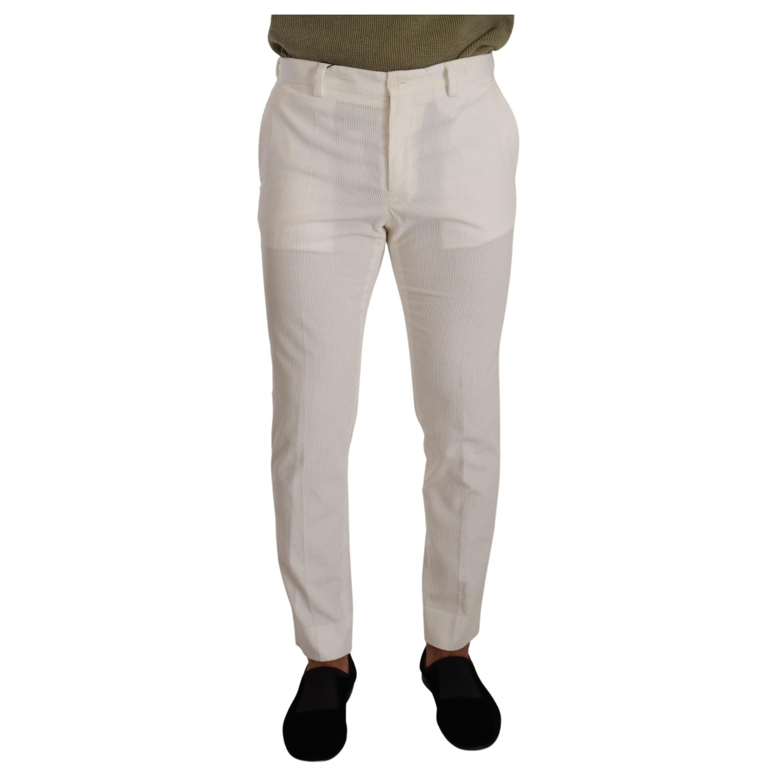 Dolce & Gabbana Navy Cotton Trousers for Luxury Wear