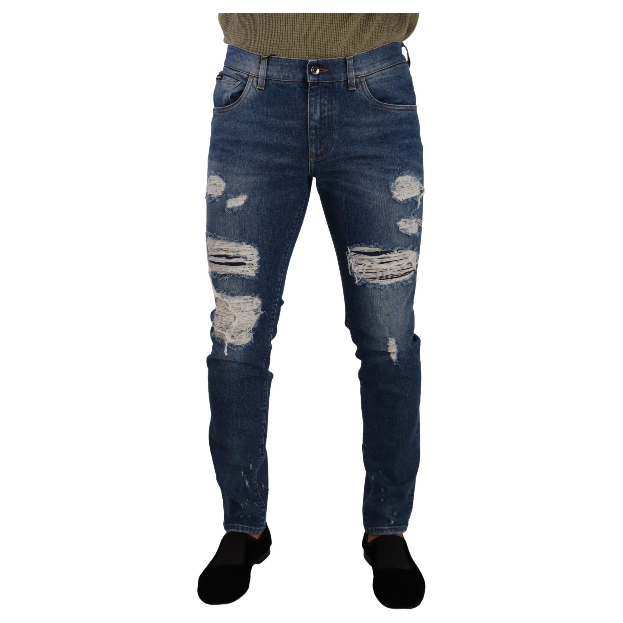 Dolce & Gabbana Blue Cotton Denim Jeans