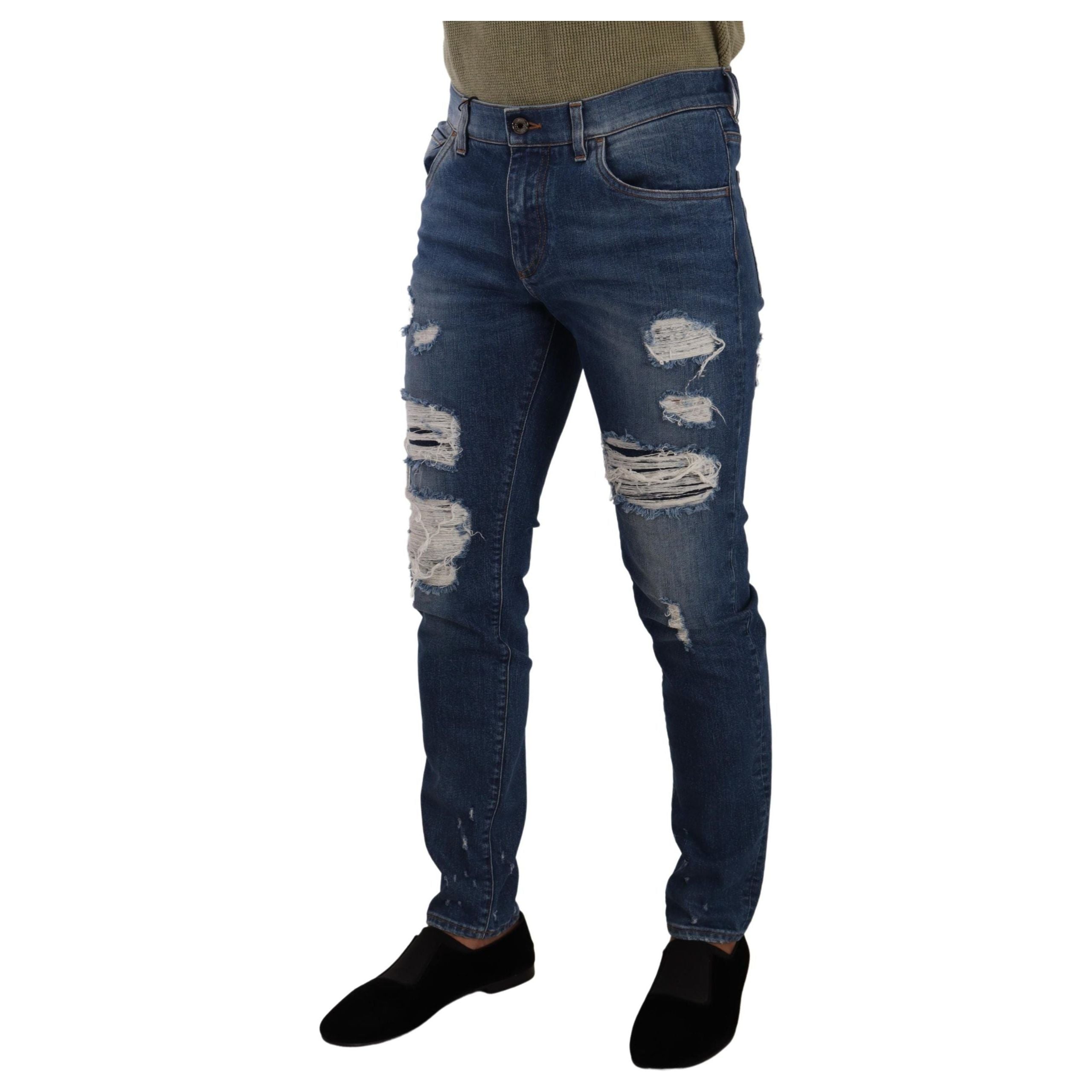 Dolce & Gabbana Blue Cotton Denim Jeans