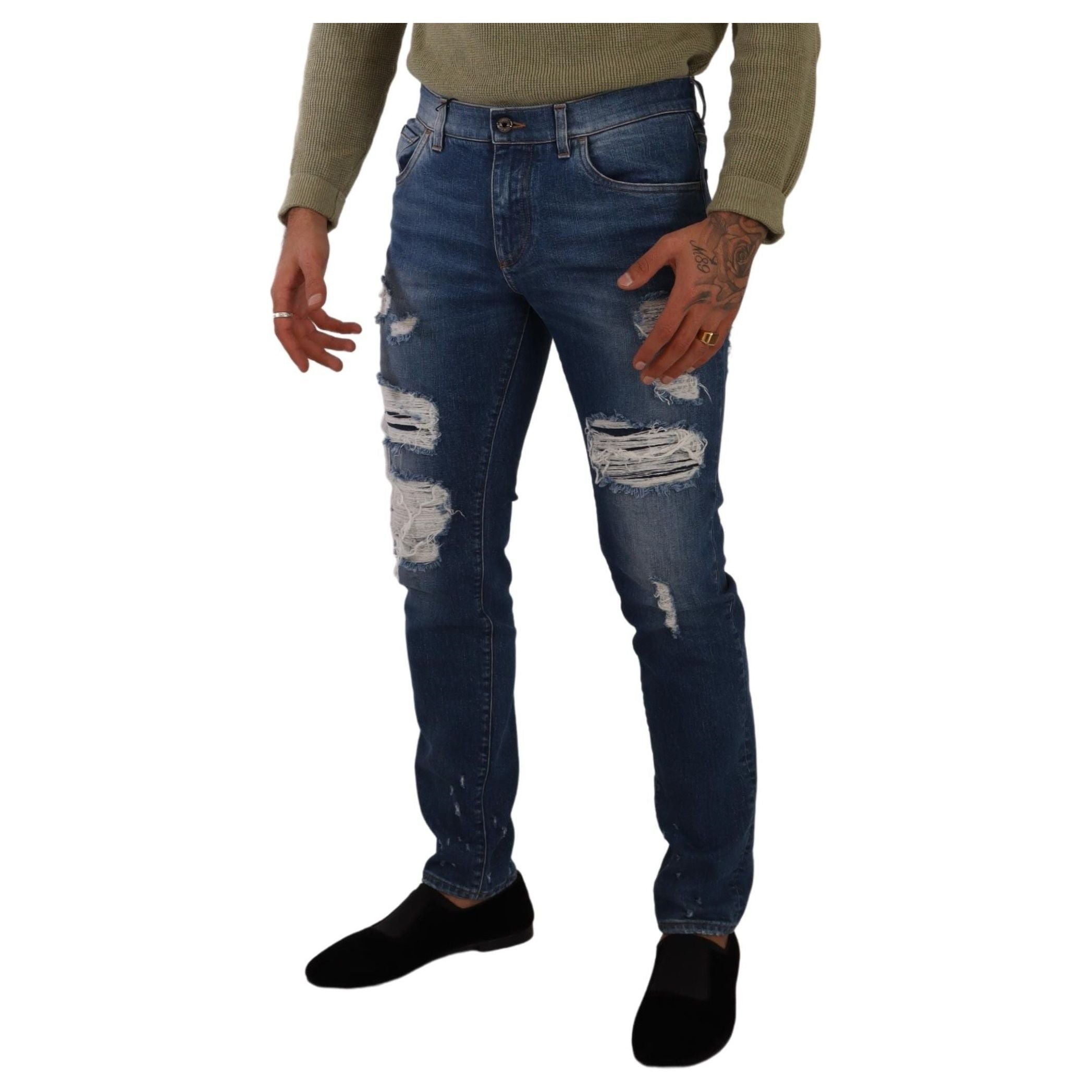 Dolce & Gabbana Blue Cotton Denim Jeans