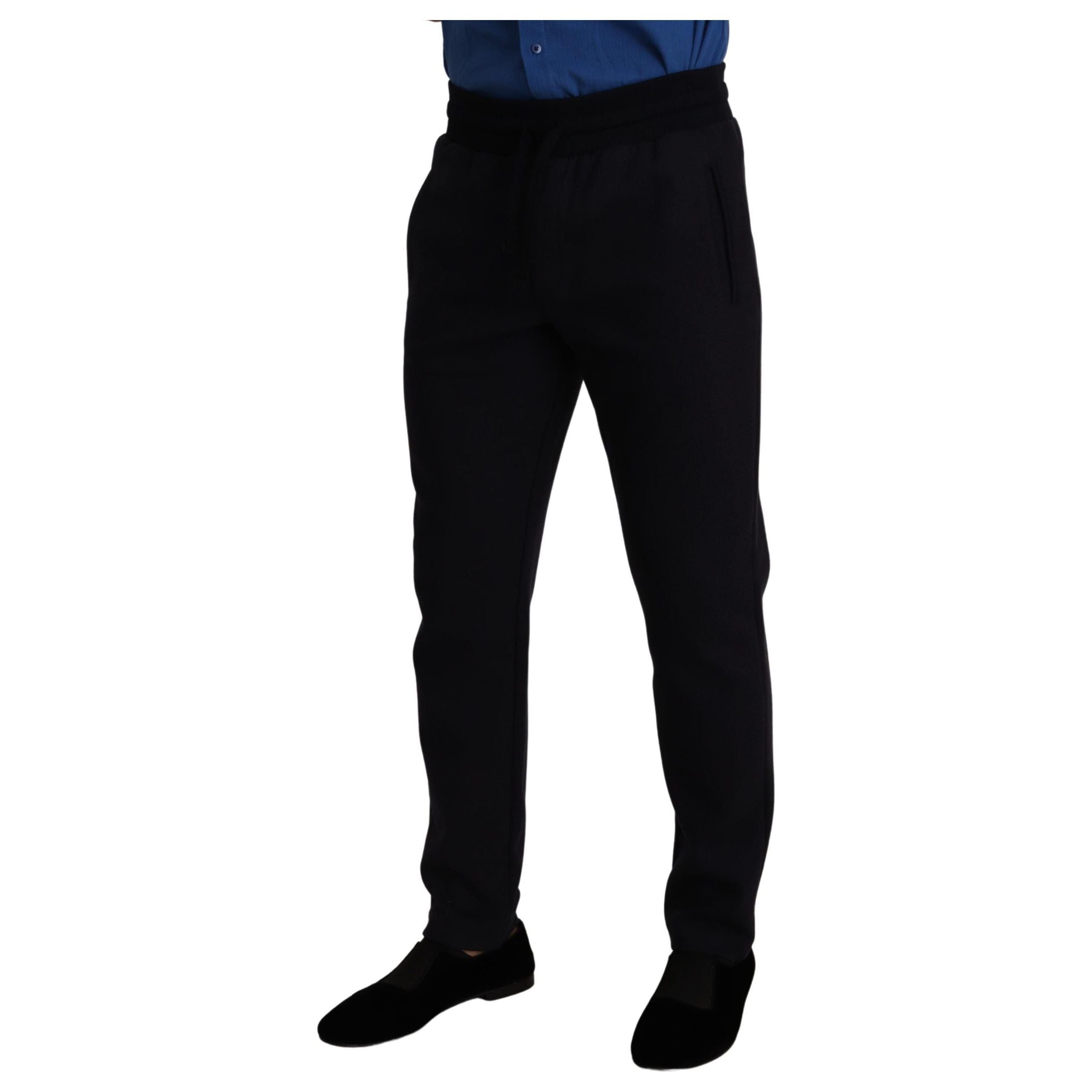 Dolce & Gabbana Blue Cotton Jogger Pants for Discerning Taste
