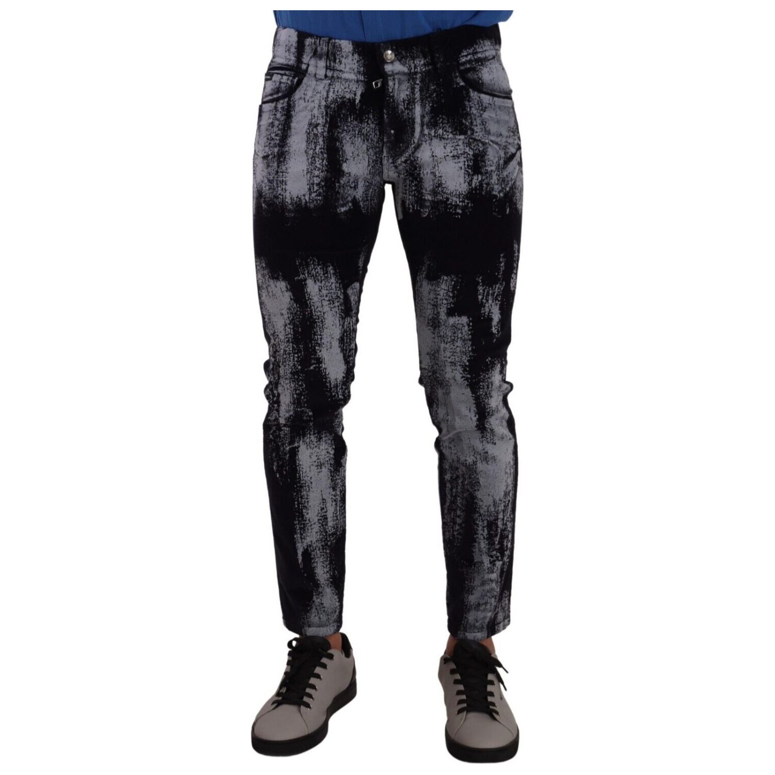Dolce & Gabbana Blue Cotton Stretch Skinny Jeans