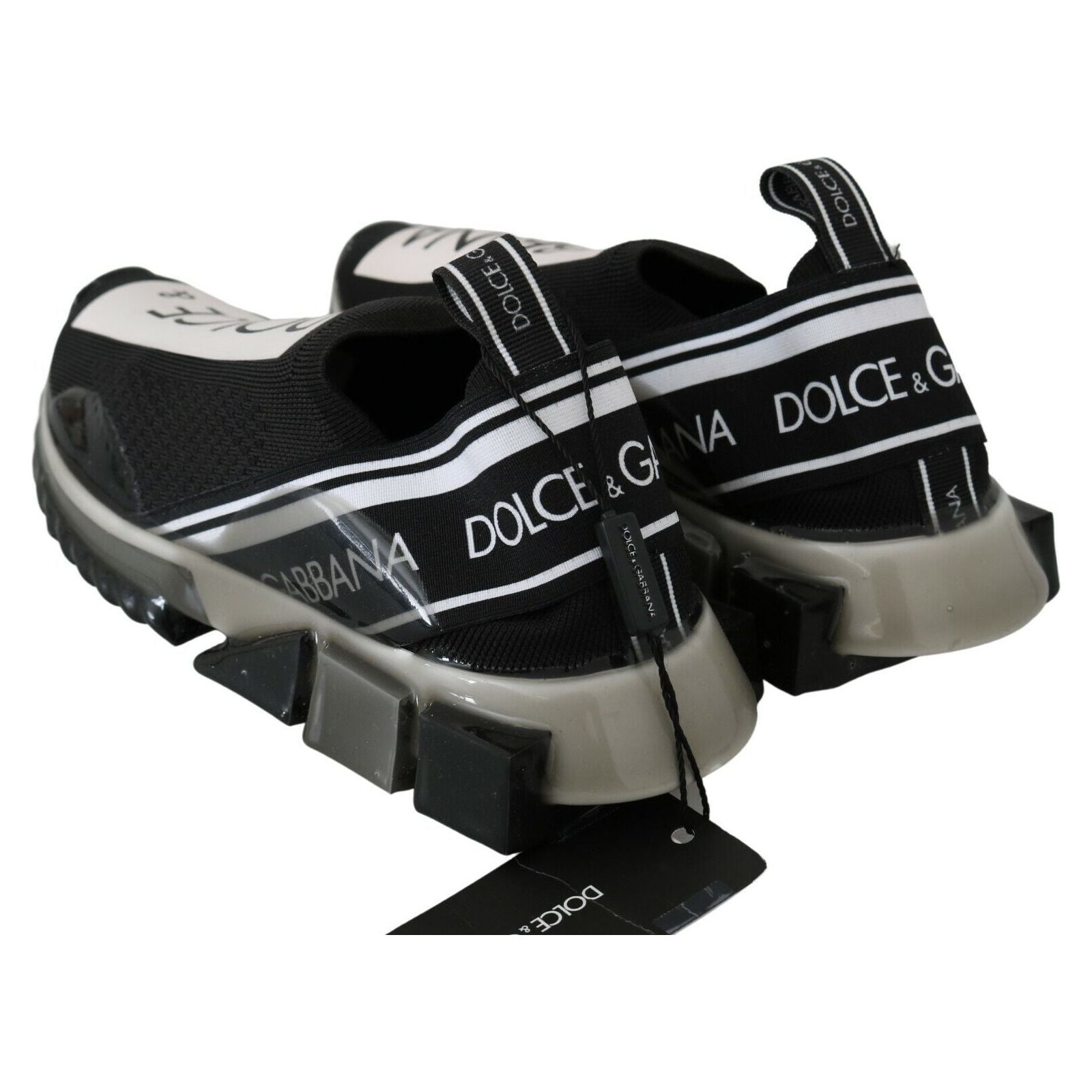 Dolce & Gabbana Black Leather Casual Sport Sneakers Elegance