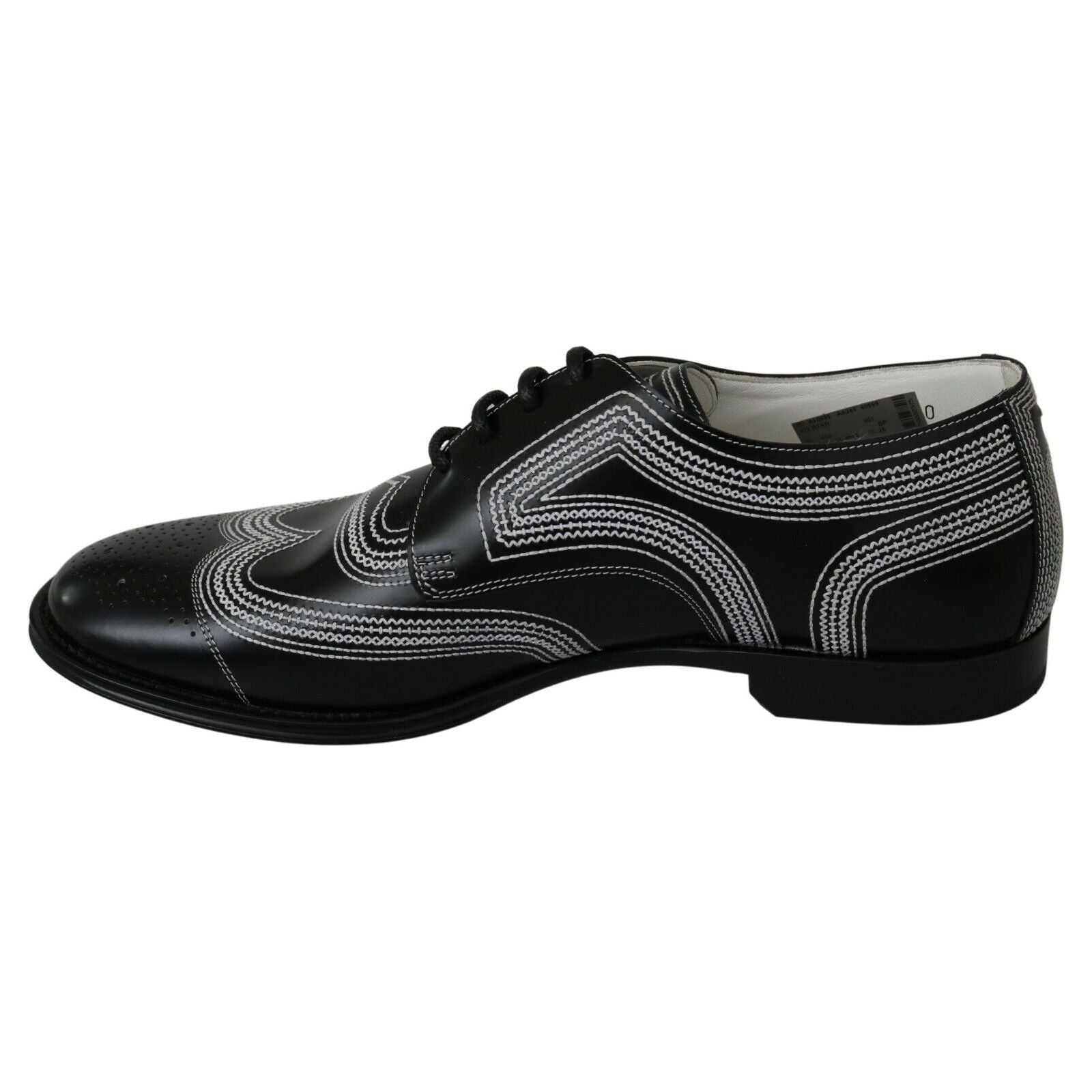 Dolce & Gabbana Black Leather Derby Shoes