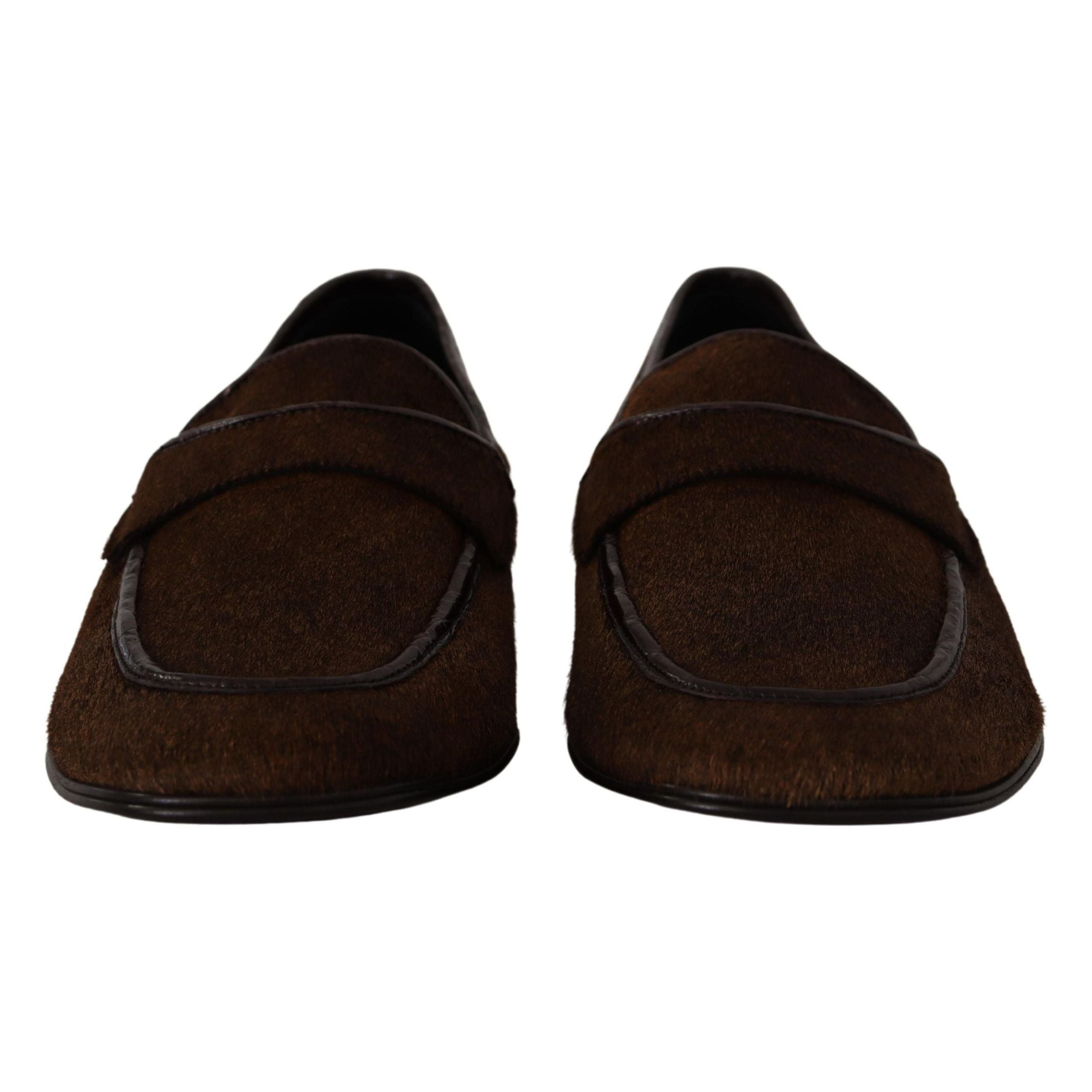 Dolce & Gabbana Brown Caiman Leather Loafers