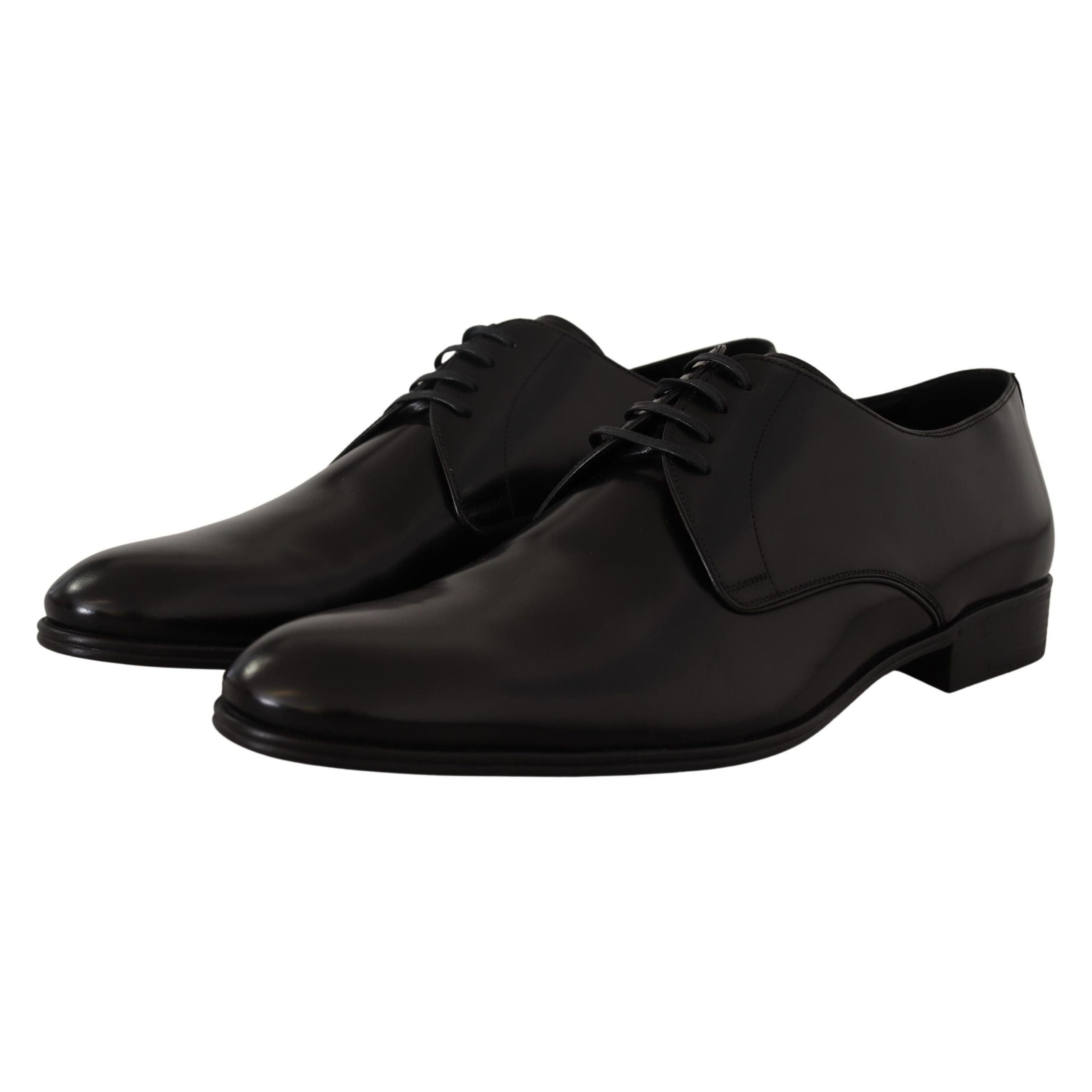 Dolce & Gabbana Black Leather Derby Shoes Excellence